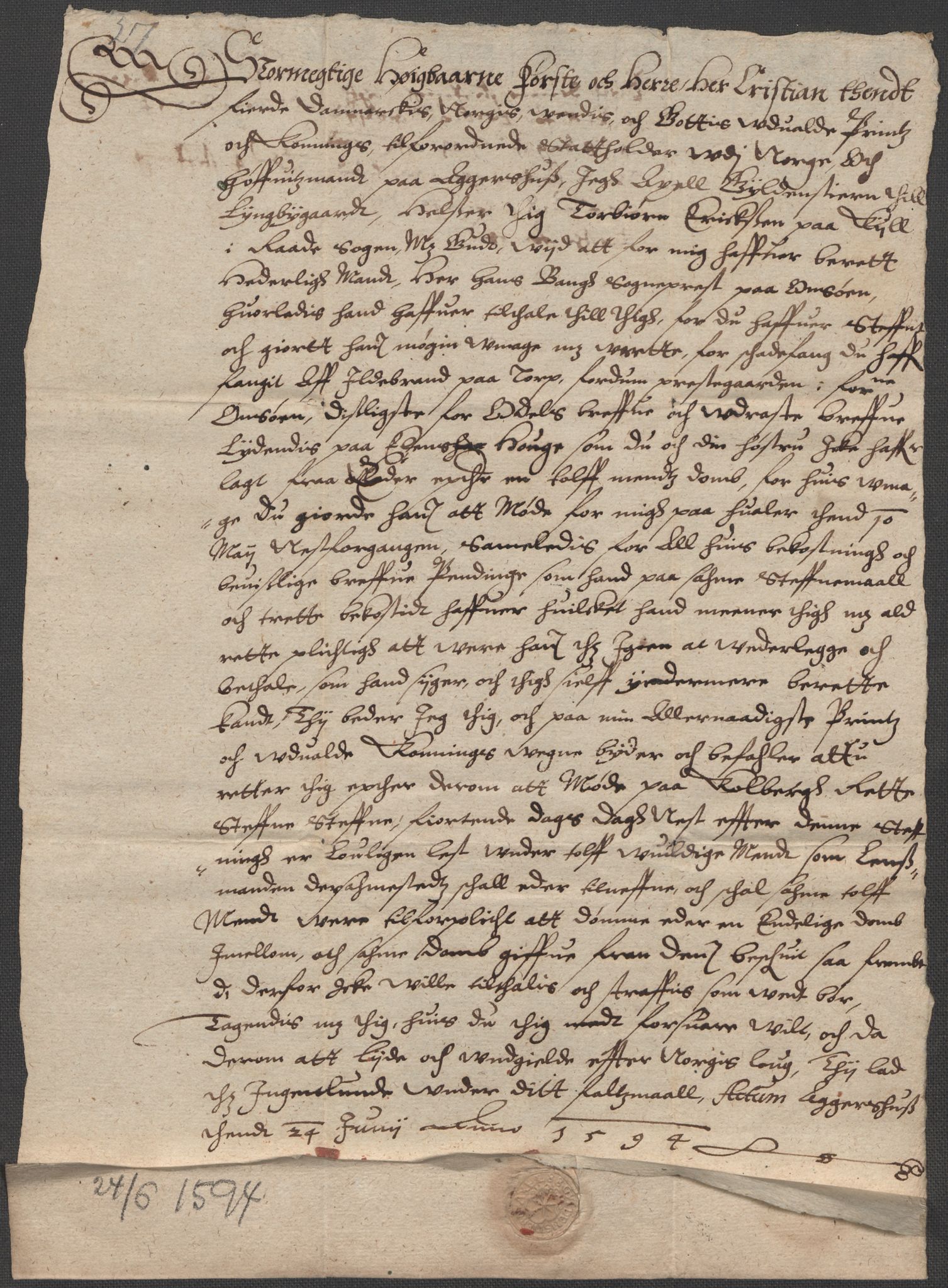 Riksarkivets diplomsamling, RA/EA-5965/F15/L0003: Prestearkiv - Østfold, 1594-1700, p. 56