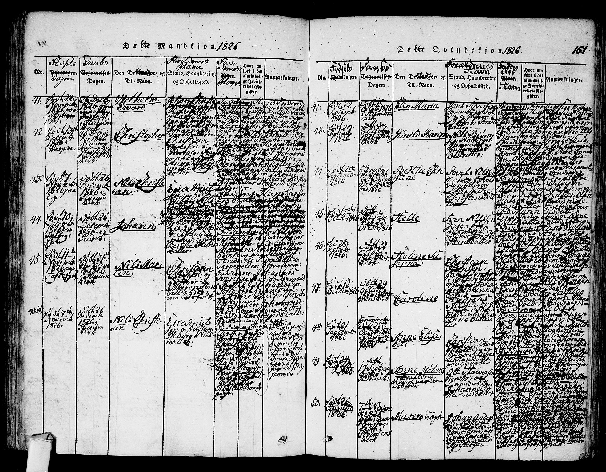 Hurum kirkebøker, AV/SAKO-A-229/F/Fa/L0009: Parish register (official) no. 9, 1816-1826, p. 161