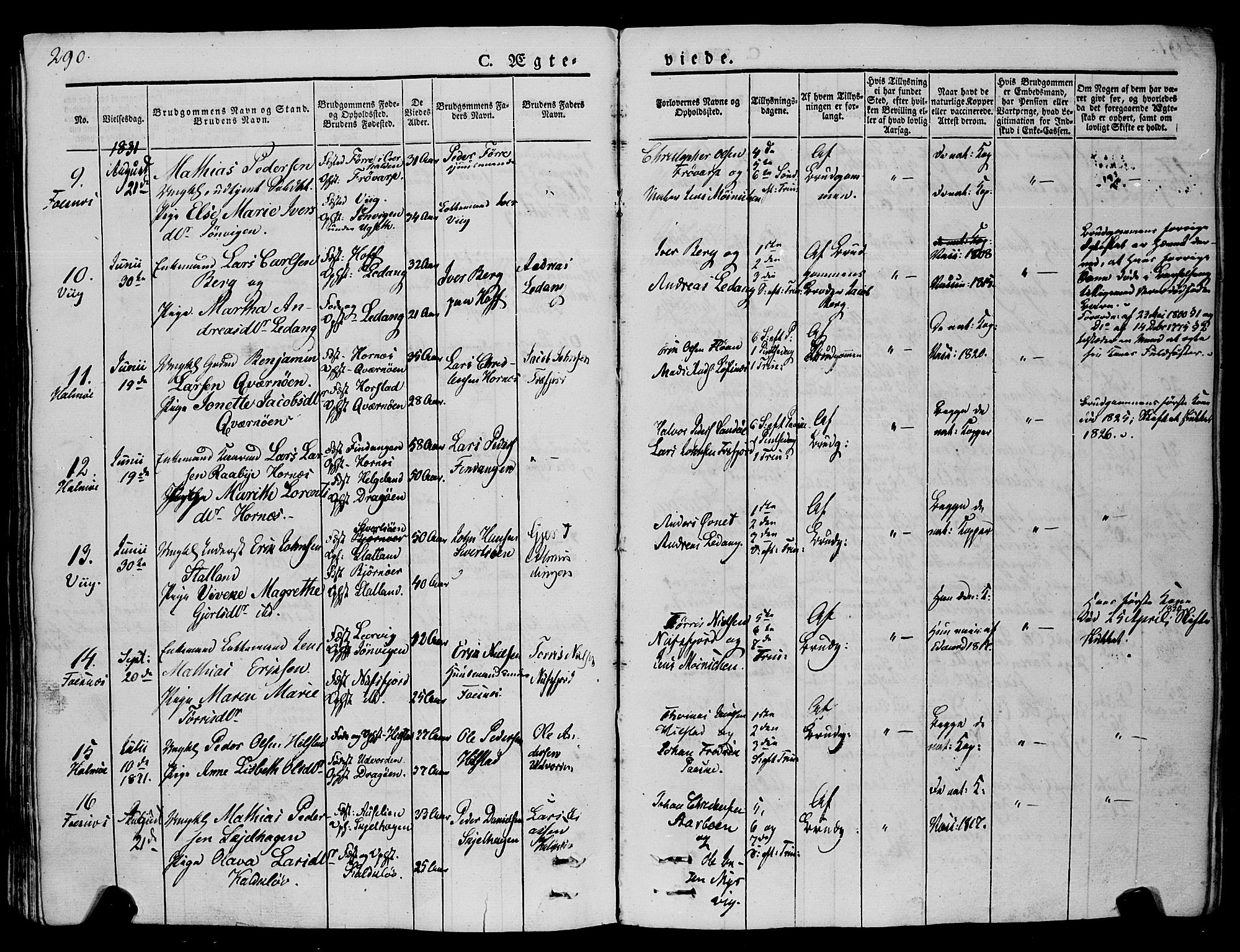 Ministerialprotokoller, klokkerbøker og fødselsregistre - Nord-Trøndelag, AV/SAT-A-1458/773/L0614: Parish register (official) no. 773A05, 1831-1856, p. 290