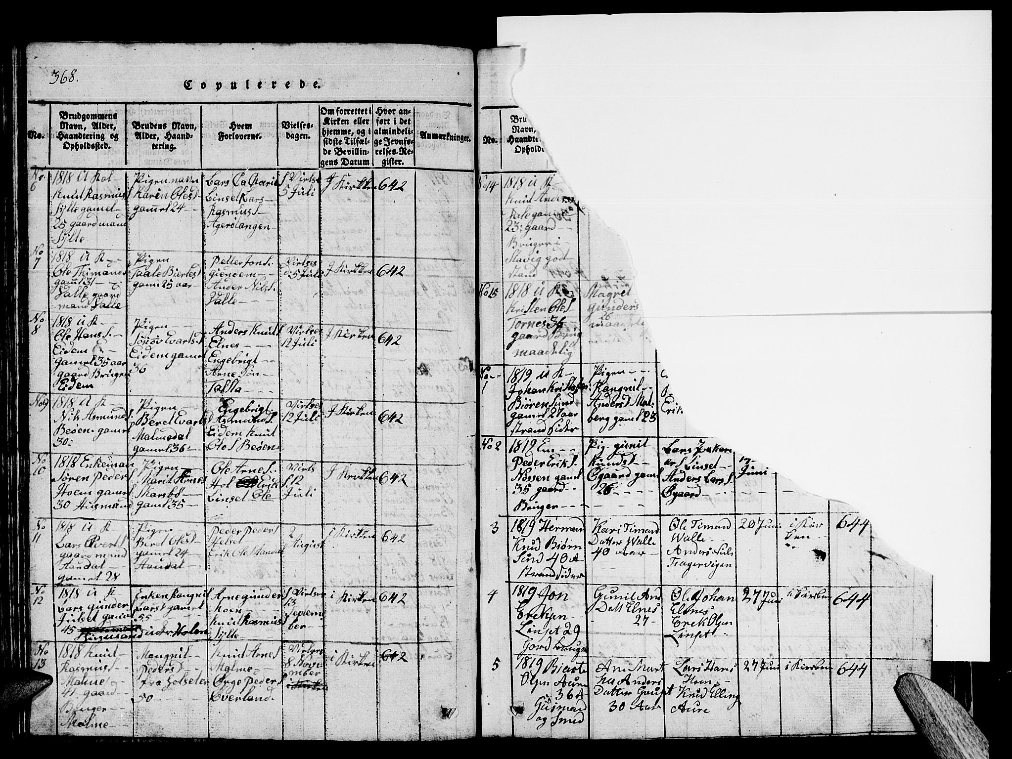 Ministerialprotokoller, klokkerbøker og fødselsregistre - Møre og Romsdal, SAT/A-1454/565/L0752: Parish register (copy) no. 565C01, 1817-1844, p. 368-369