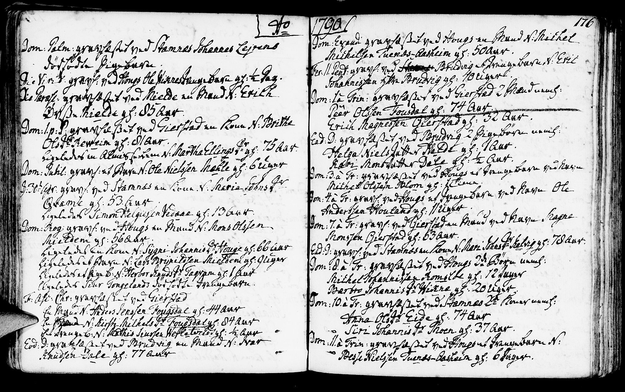 Haus sokneprestembete, AV/SAB-A-75601/H/Haa: Parish register (official) no. A 10, 1782-1796, p. 176