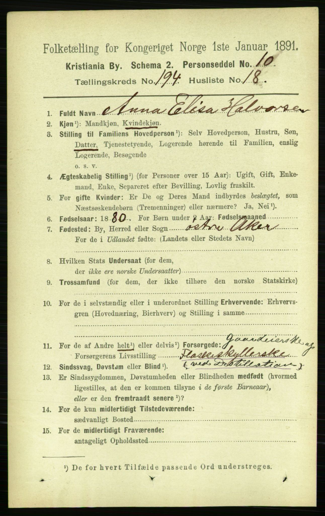 RA, 1891 census for 0301 Kristiania, 1891, p. 117177