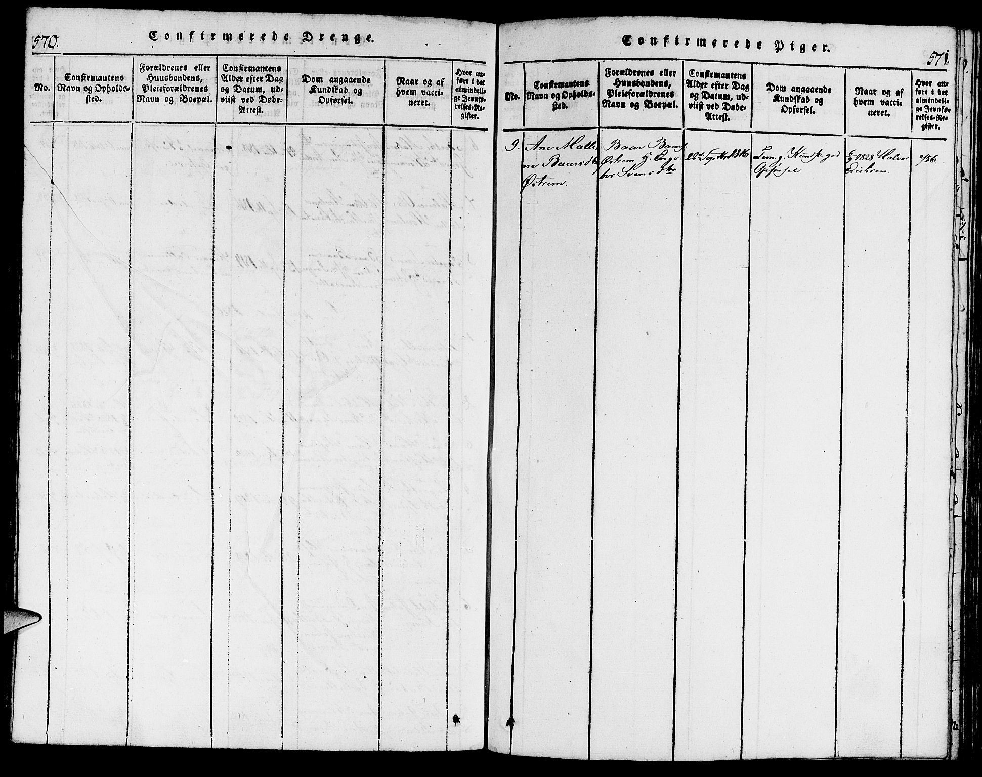Torvastad sokneprestkontor, SAST/A -101857/H/Ha/Haa/L0003: Parish register (official) no. A 3 /2, 1817-1837, p. 570-571