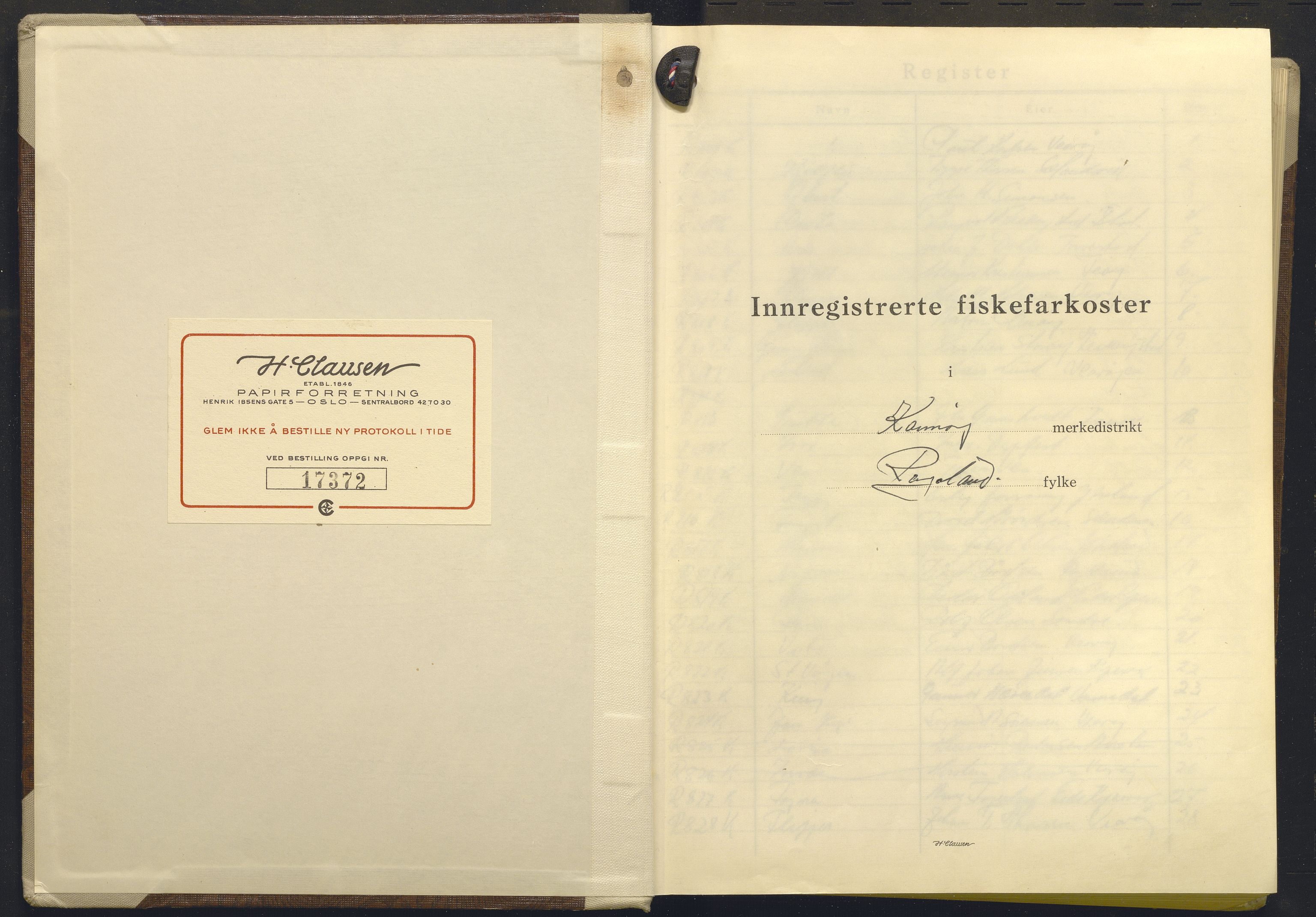 Fiskeridirektoratet - 1 Adm. ledelse - 13 Båtkontoret, AV/SAB-A-2003/I/Ia/Iai/L0055: 135.0920/3 Merkeprotokoll - Karmøy, 1964-1969