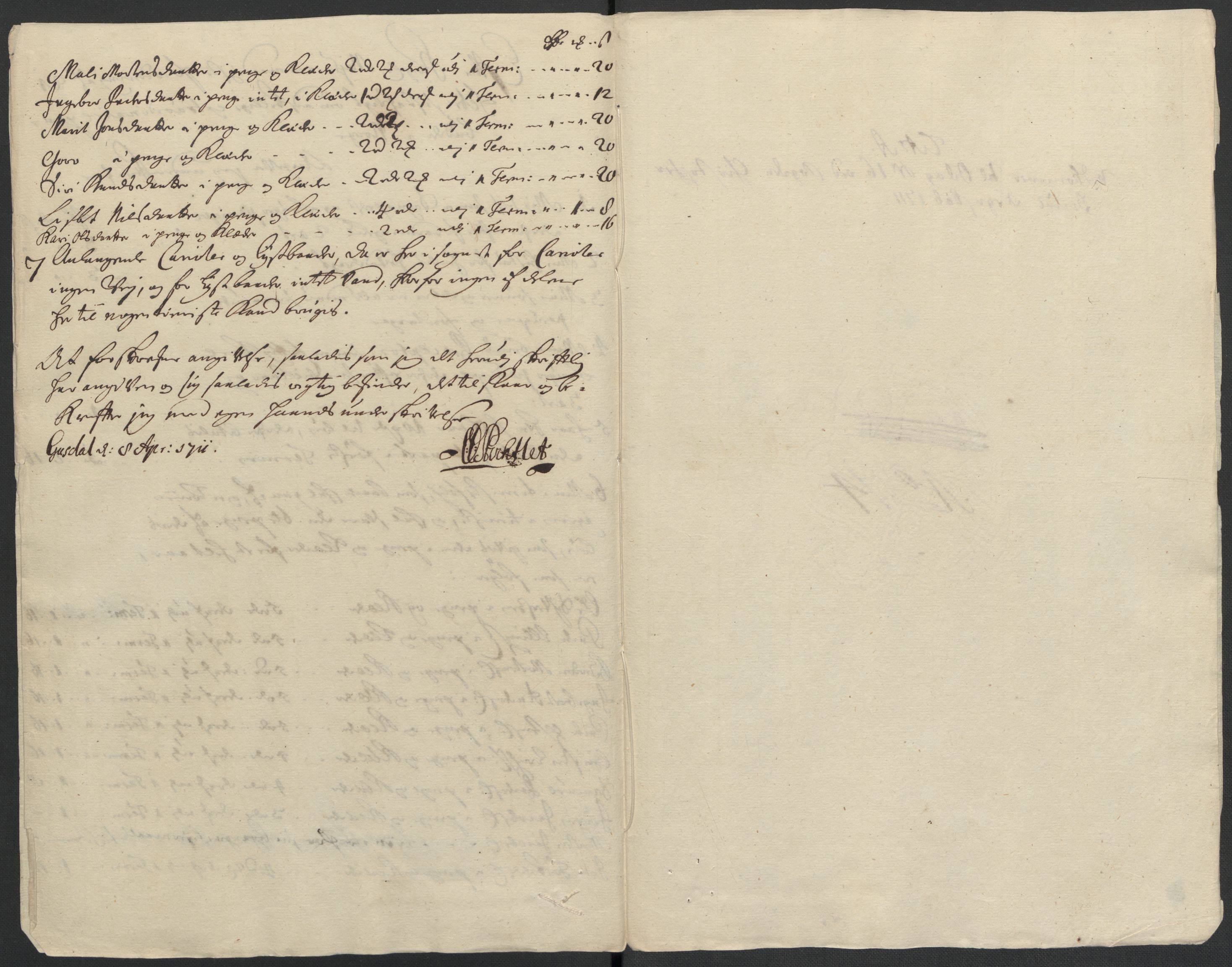 Rentekammeret inntil 1814, Reviderte regnskaper, Fogderegnskap, AV/RA-EA-4092/R17/L1180: Fogderegnskap Gudbrandsdal, 1711, p. 158