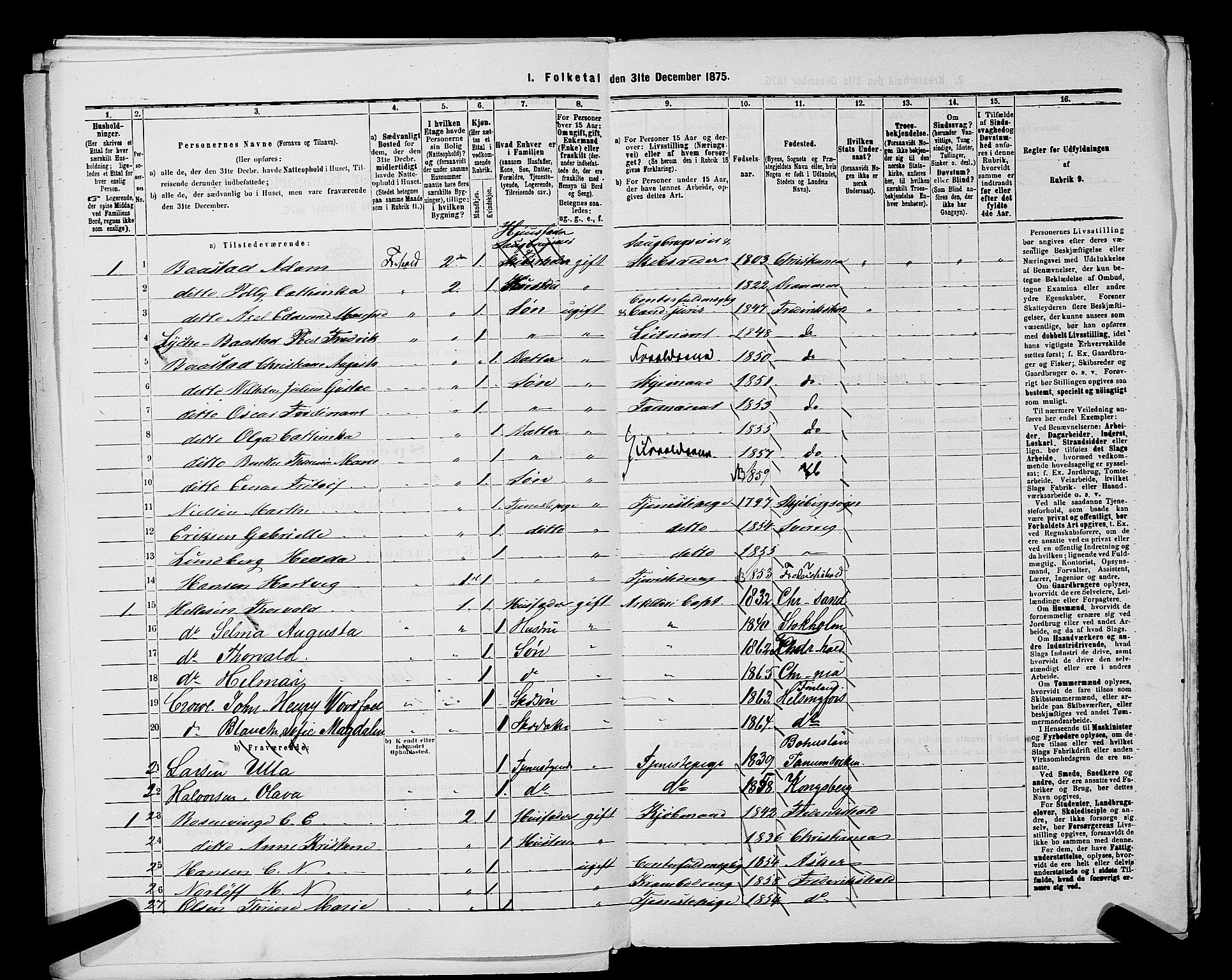 RA, 1875 census for 0101P Fredrikshald, 1875, p. 962