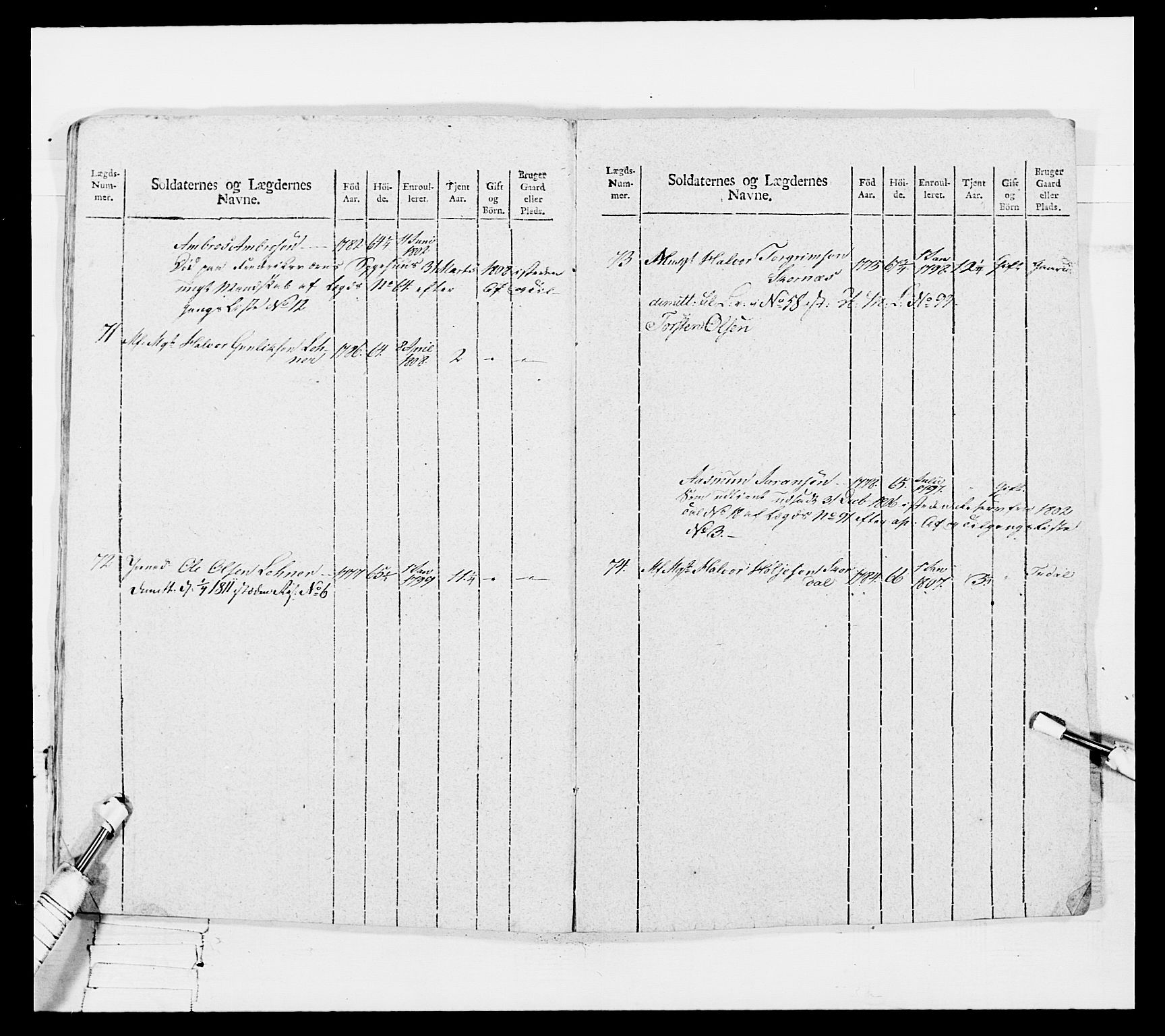 Generalitets- og kommissariatskollegiet, Det kongelige norske kommissariatskollegium, AV/RA-EA-5420/E/Eh/L0116: Telemarkske nasjonale infanteriregiment, 1810, p. 487