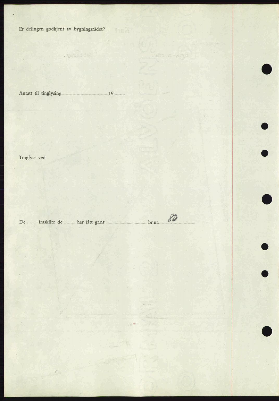 Tønsberg sorenskriveri, AV/SAKO-A-130/G/Ga/Gaa/L0017a: Mortgage book no. A17a, 1945-1945, Diary no: : 1949/1945