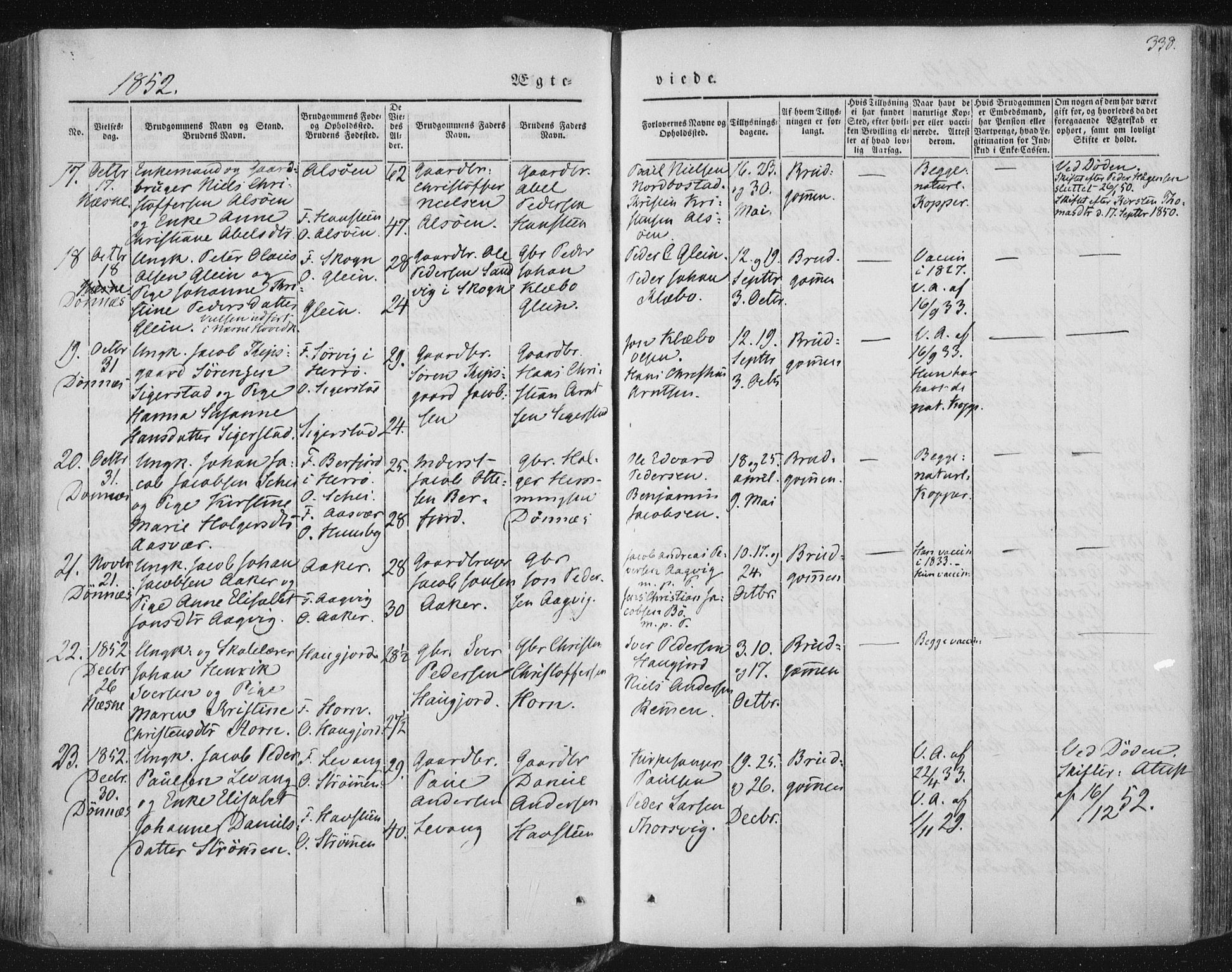 Ministerialprotokoller, klokkerbøker og fødselsregistre - Nordland, AV/SAT-A-1459/838/L0549: Parish register (official) no. 838A07, 1840-1854, p. 338