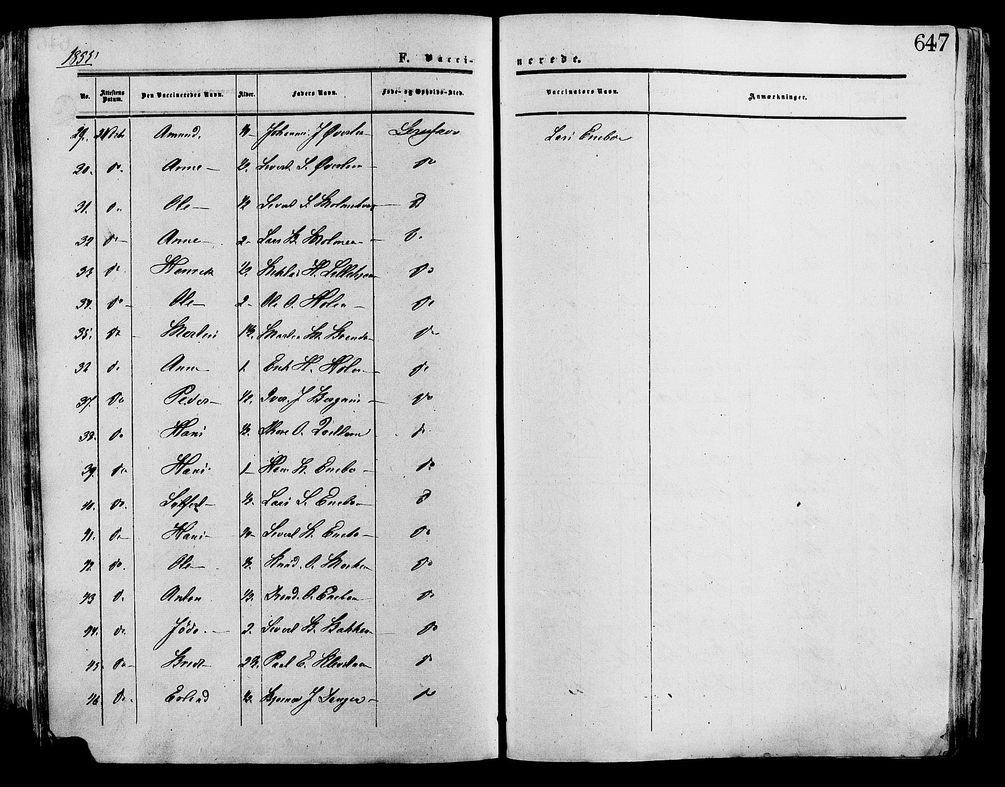 Lesja prestekontor, SAH/PREST-068/H/Ha/Haa/L0008: Parish register (official) no. 8, 1854-1880, p. 647