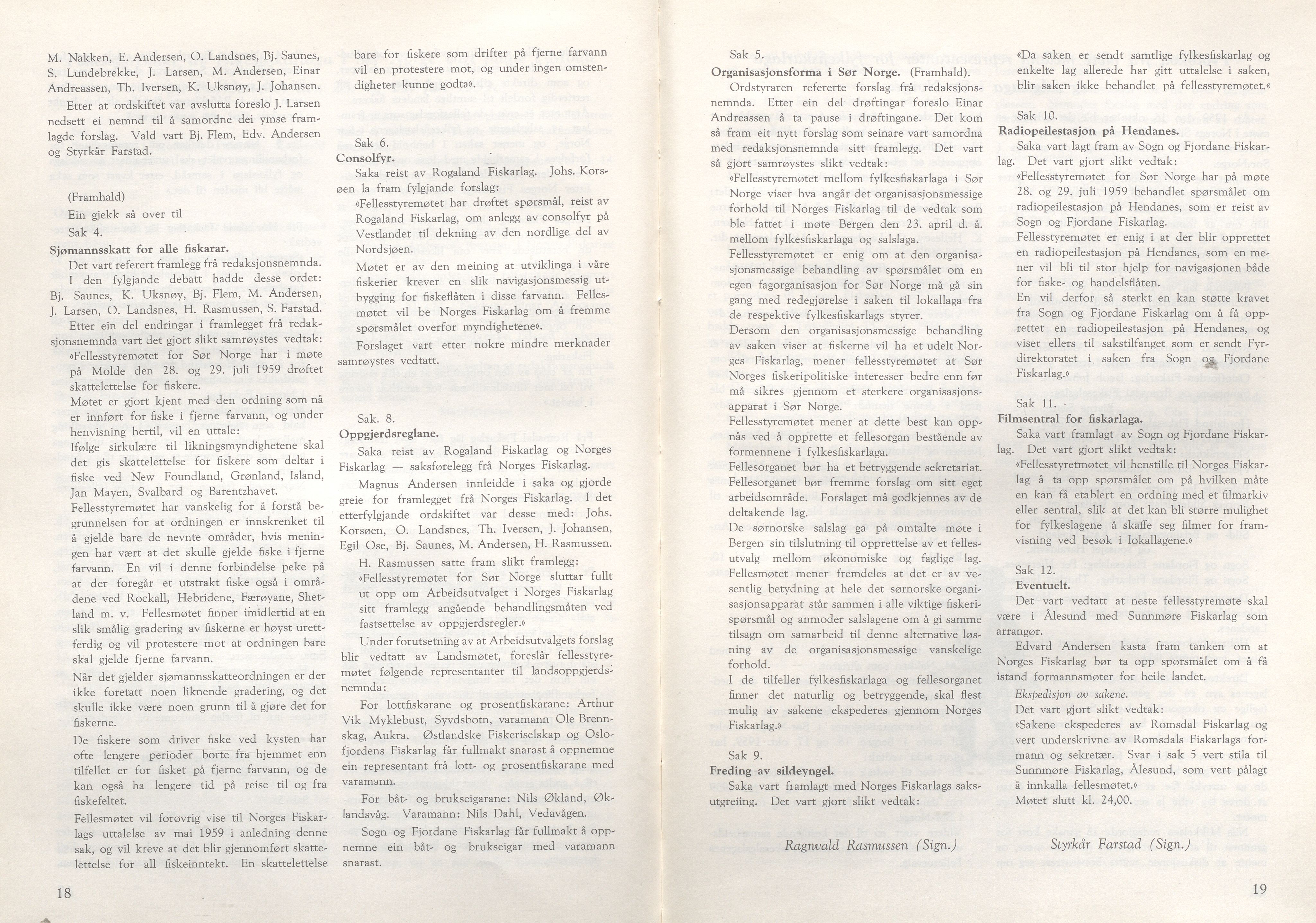 Rogaland fylkeskommune - Fylkesrådmannen , IKAR/A-900/A/Aa/Aaa/L0080: Møtebok , 1960, p. 18-19