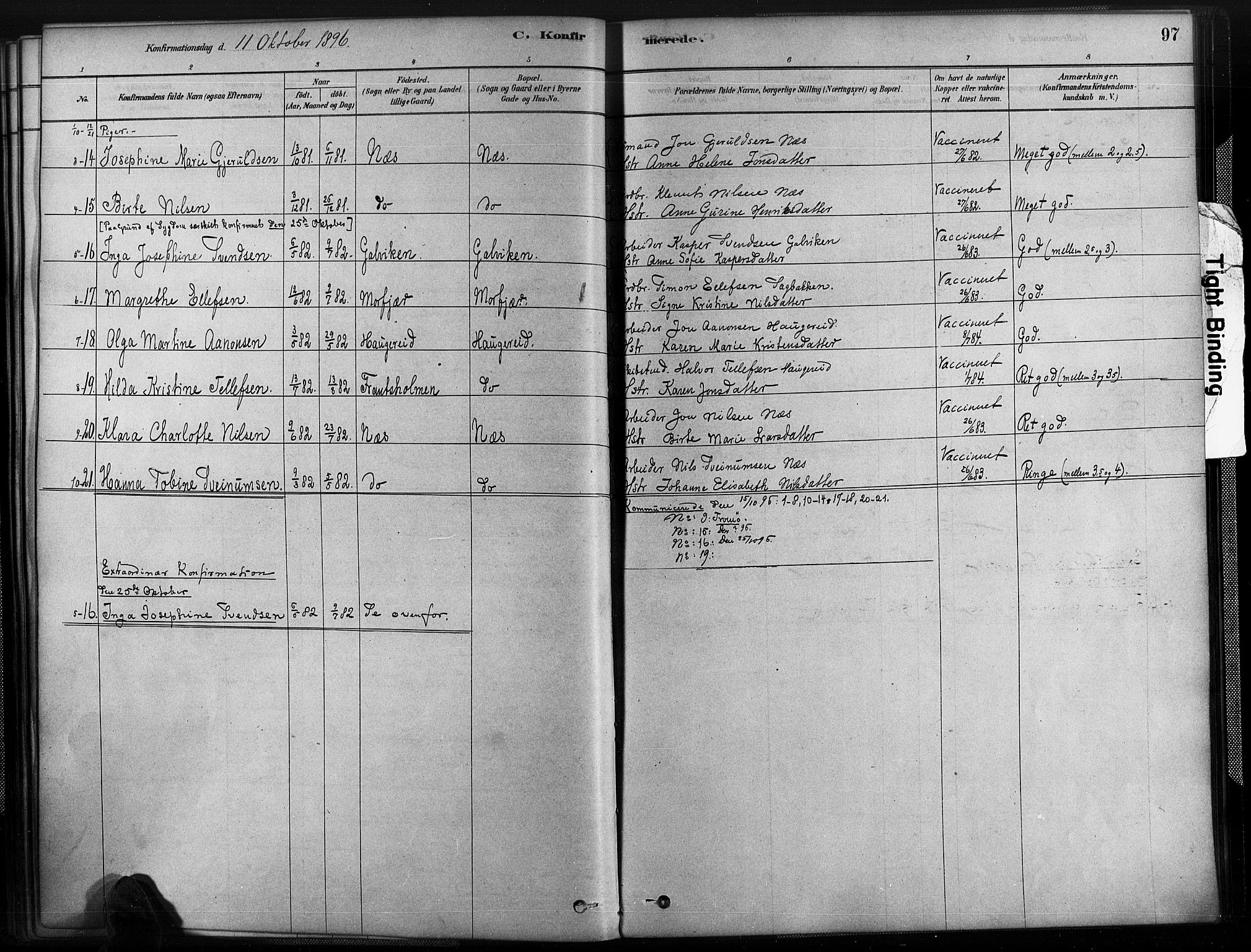 Austre Moland sokneprestkontor, SAK/1111-0001/F/Fa/Fab/L0001: Parish register (official) no. A 1, 1878-1898, p. 97