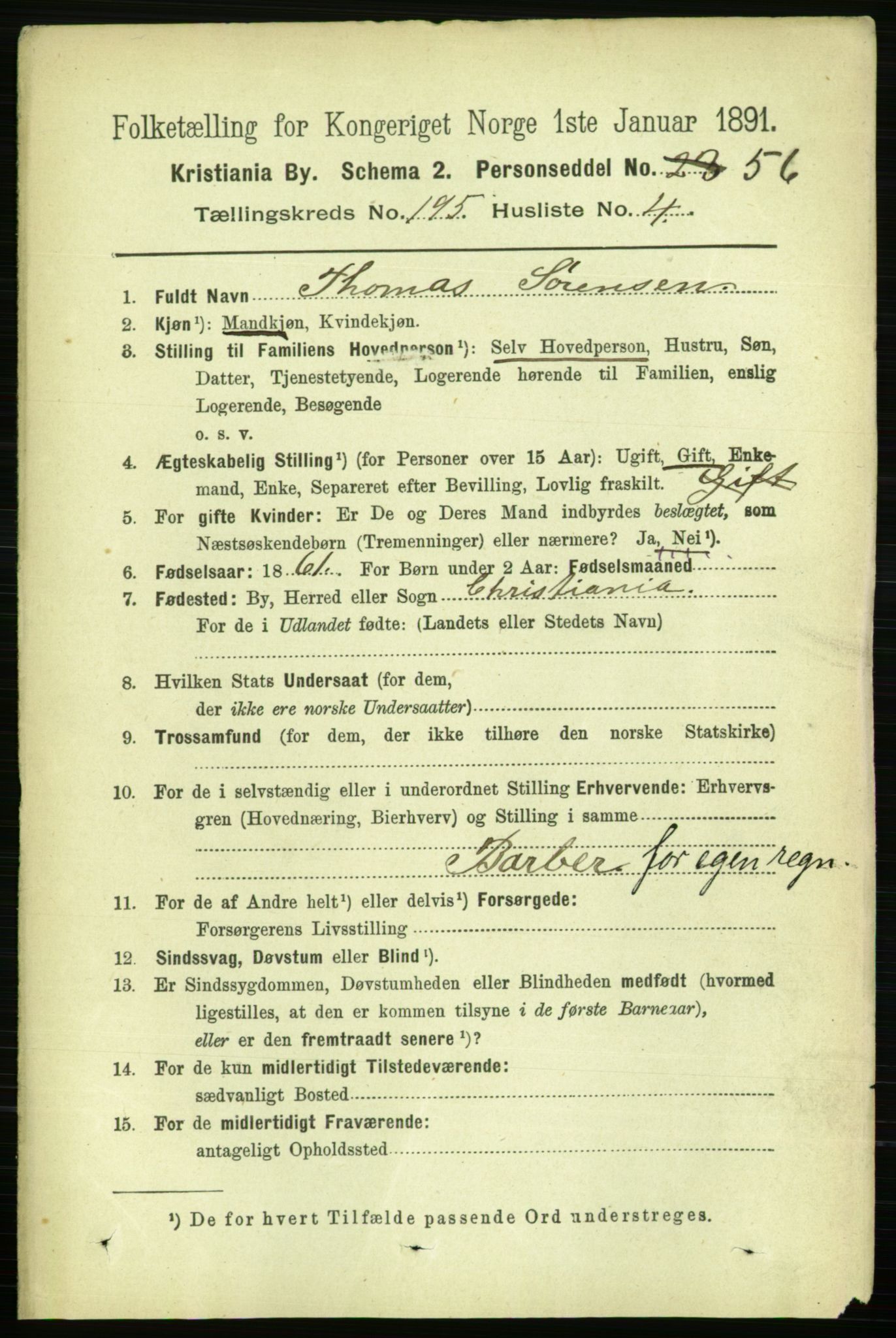 RA, 1891 census for 0301 Kristiania, 1891, p. 117577