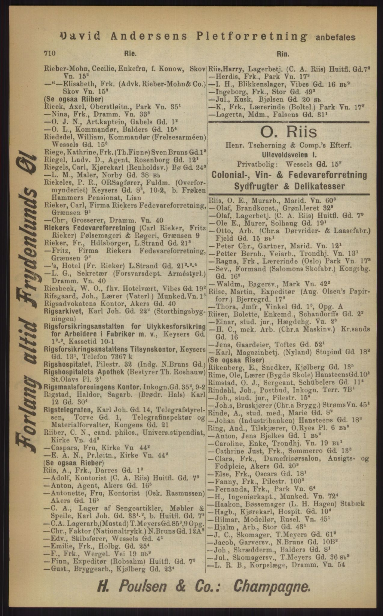 Kristiania/Oslo adressebok, PUBL/-, 1903, p. 710