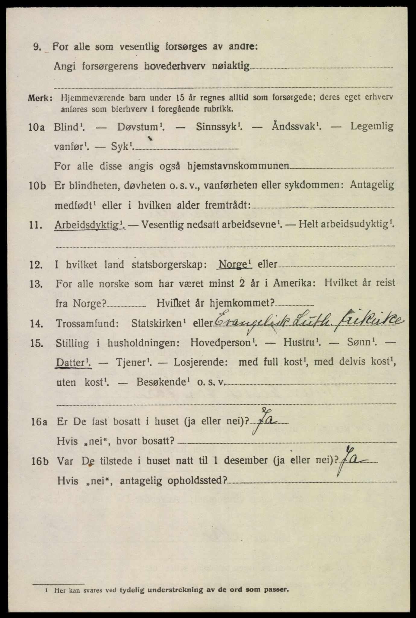 SAK, 1920 census for Vennesla, 1920, p. 4813