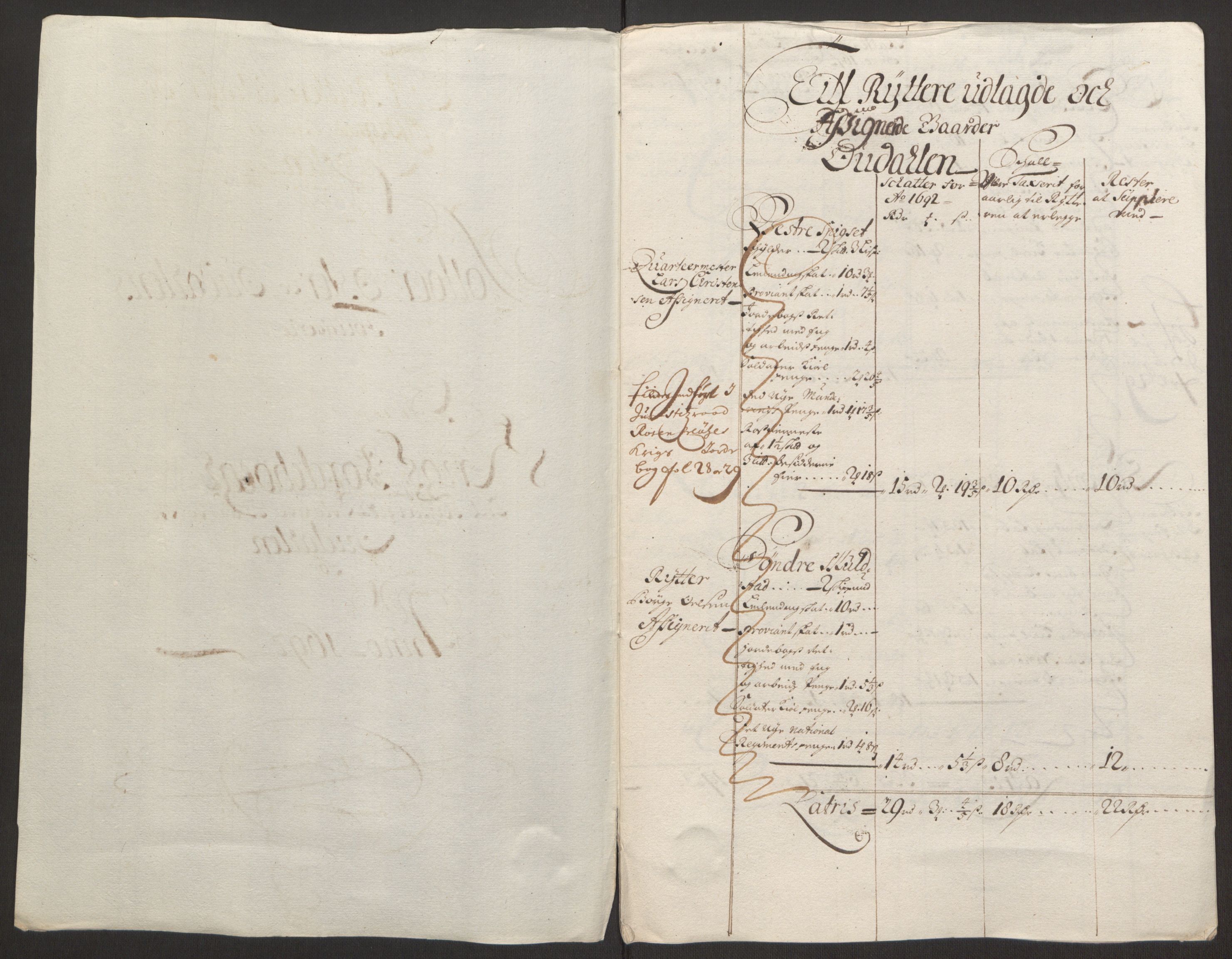 Rentekammeret inntil 1814, Reviderte regnskaper, Fogderegnskap, RA/EA-4092/R13/L0830: Fogderegnskap Solør, Odal og Østerdal, 1692, p. 431