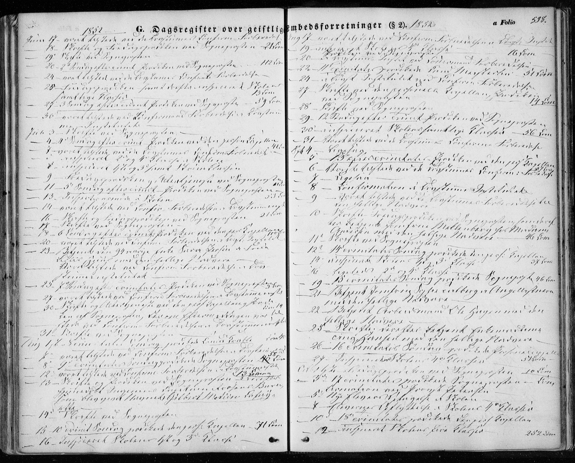Ministerialprotokoller, klokkerbøker og fødselsregistre - Sør-Trøndelag, SAT/A-1456/601/L0051: Parish register (official) no. 601A19, 1848-1857, p. 598