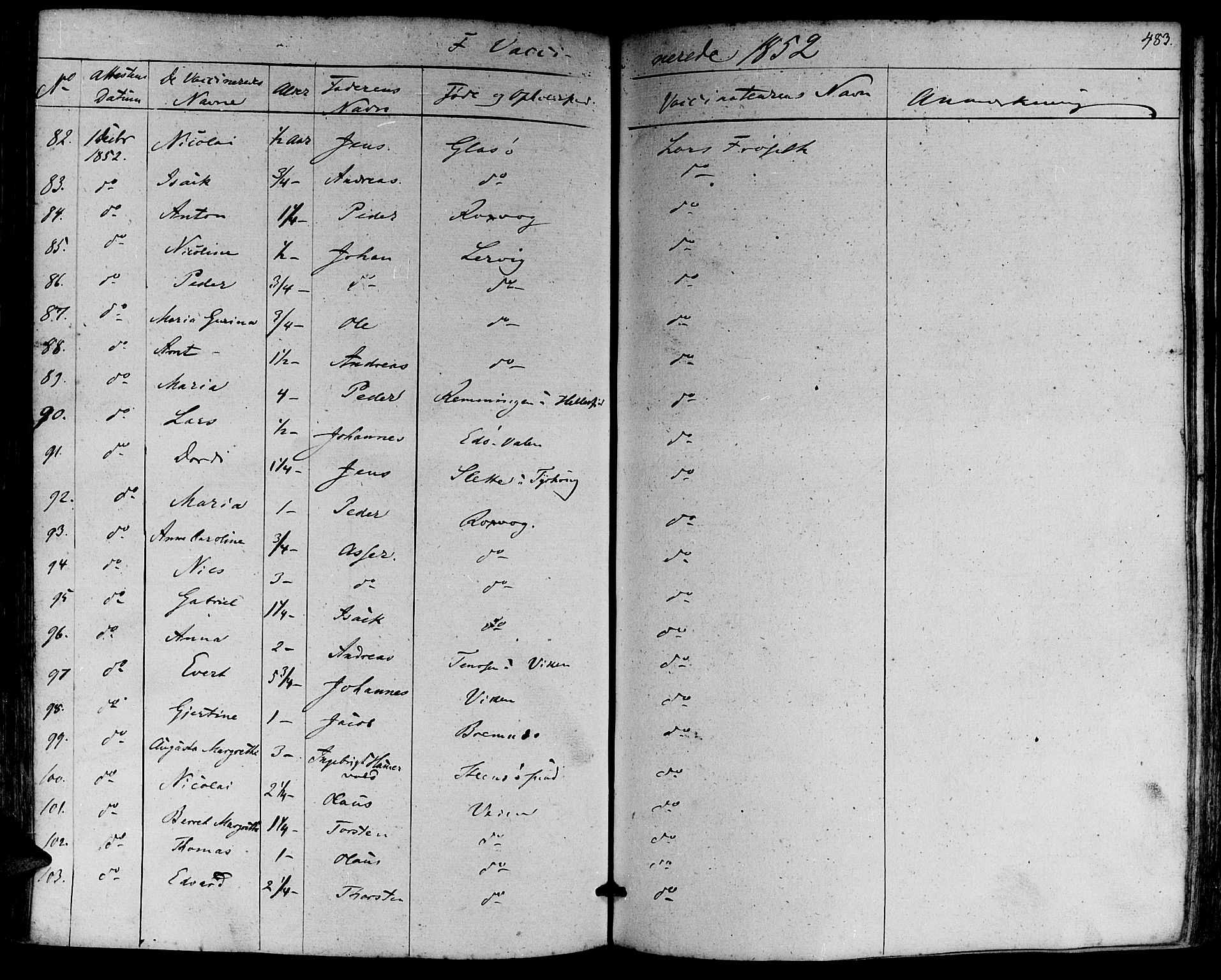 Ministerialprotokoller, klokkerbøker og fødselsregistre - Møre og Romsdal, AV/SAT-A-1454/581/L0936: Parish register (official) no. 581A04, 1836-1852, p. 483