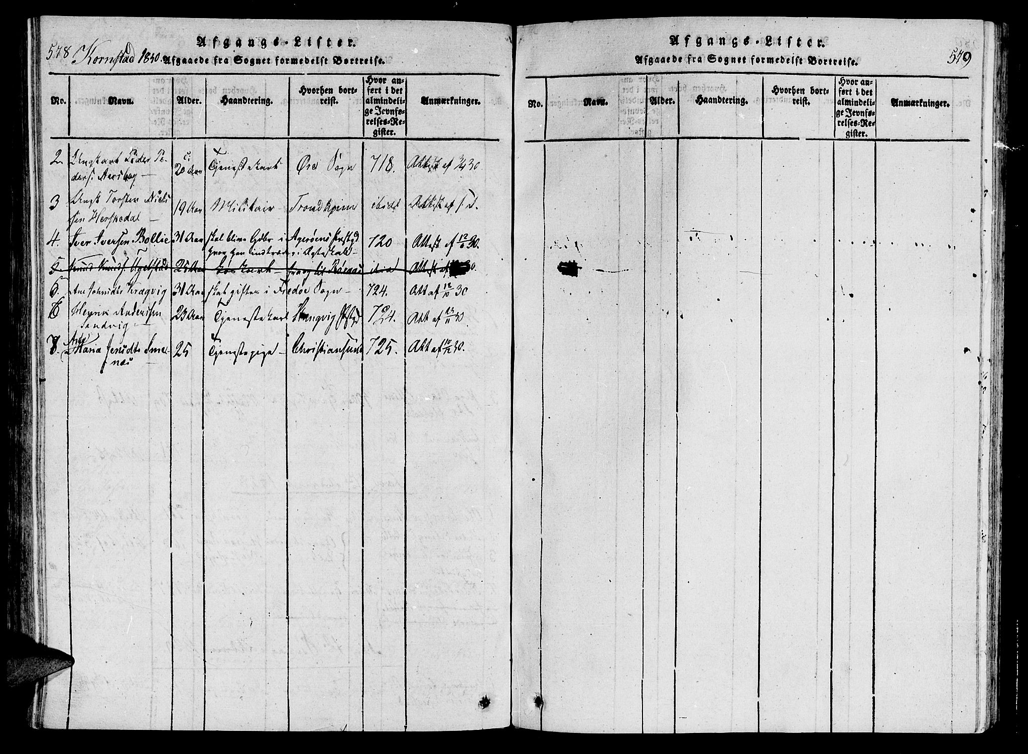 Ministerialprotokoller, klokkerbøker og fødselsregistre - Møre og Romsdal, AV/SAT-A-1454/568/L0800: Parish register (official) no. 568A09 /3, 1820-1830, p. 578-579