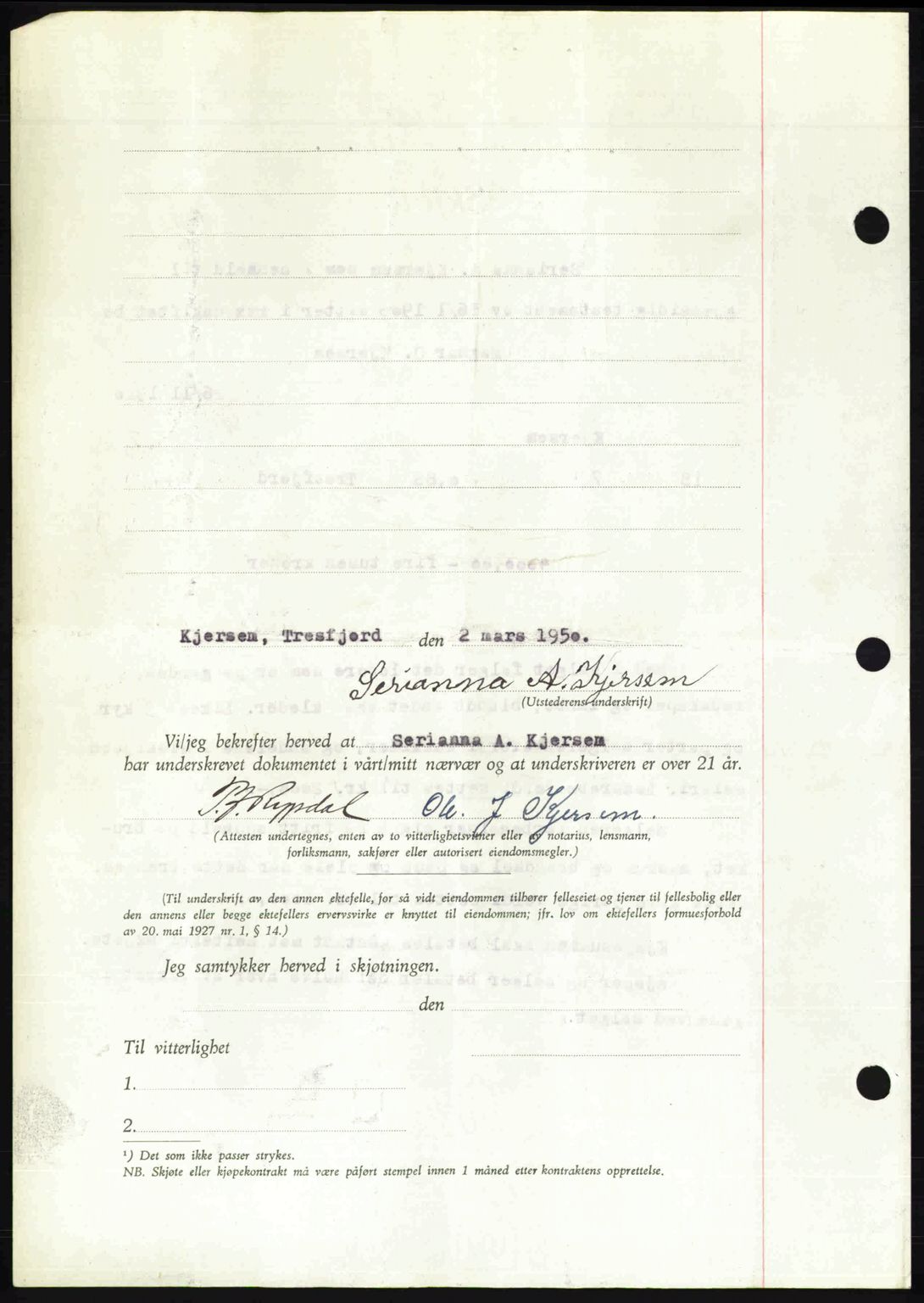 Romsdal sorenskriveri, AV/SAT-A-4149/1/2/2C: Mortgage book no. A32, 1950-1950, Diary no: : 809/1950