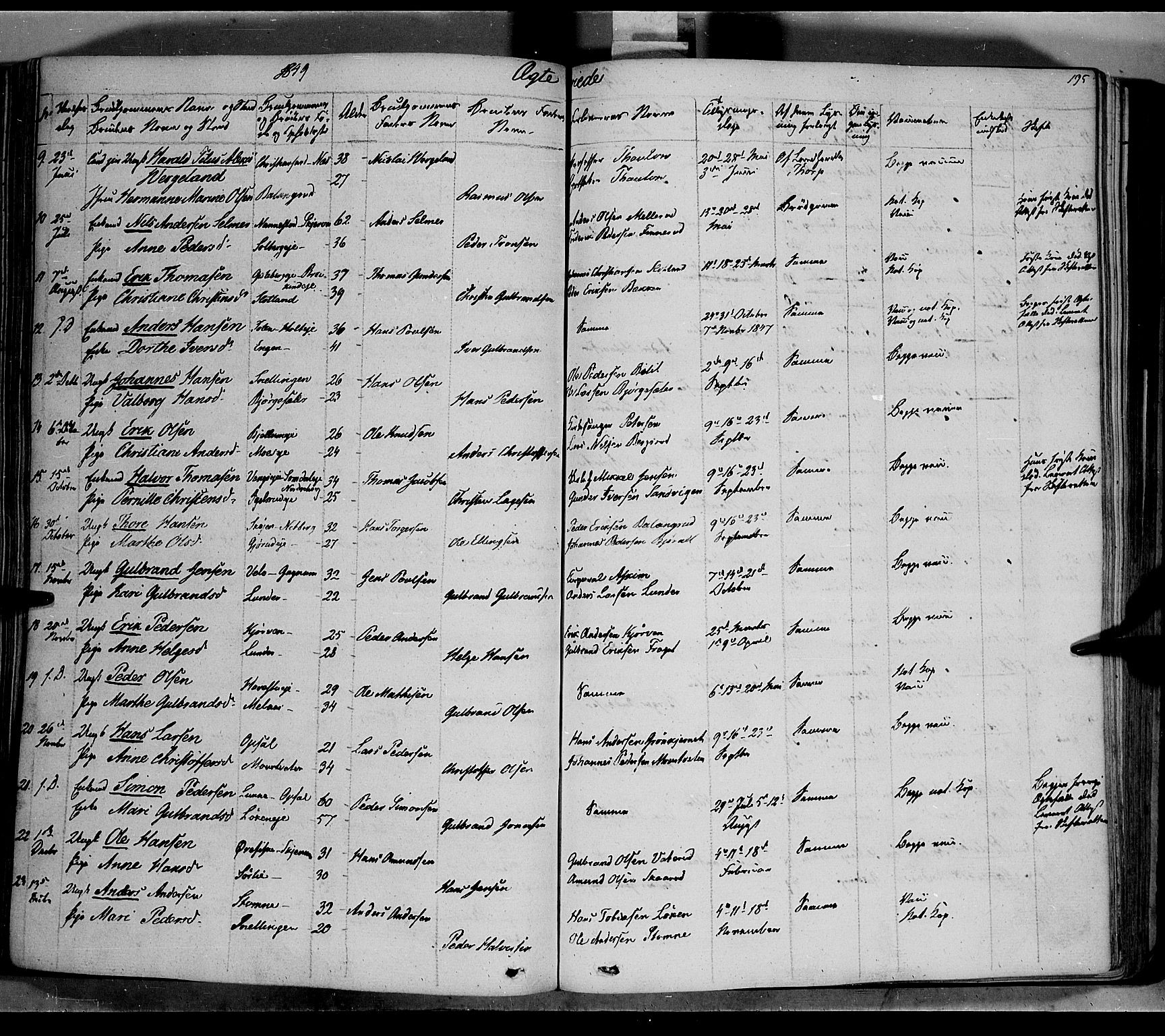 Jevnaker prestekontor, SAH/PREST-116/H/Ha/Haa/L0006: Parish register (official) no. 6, 1837-1857, p. 195