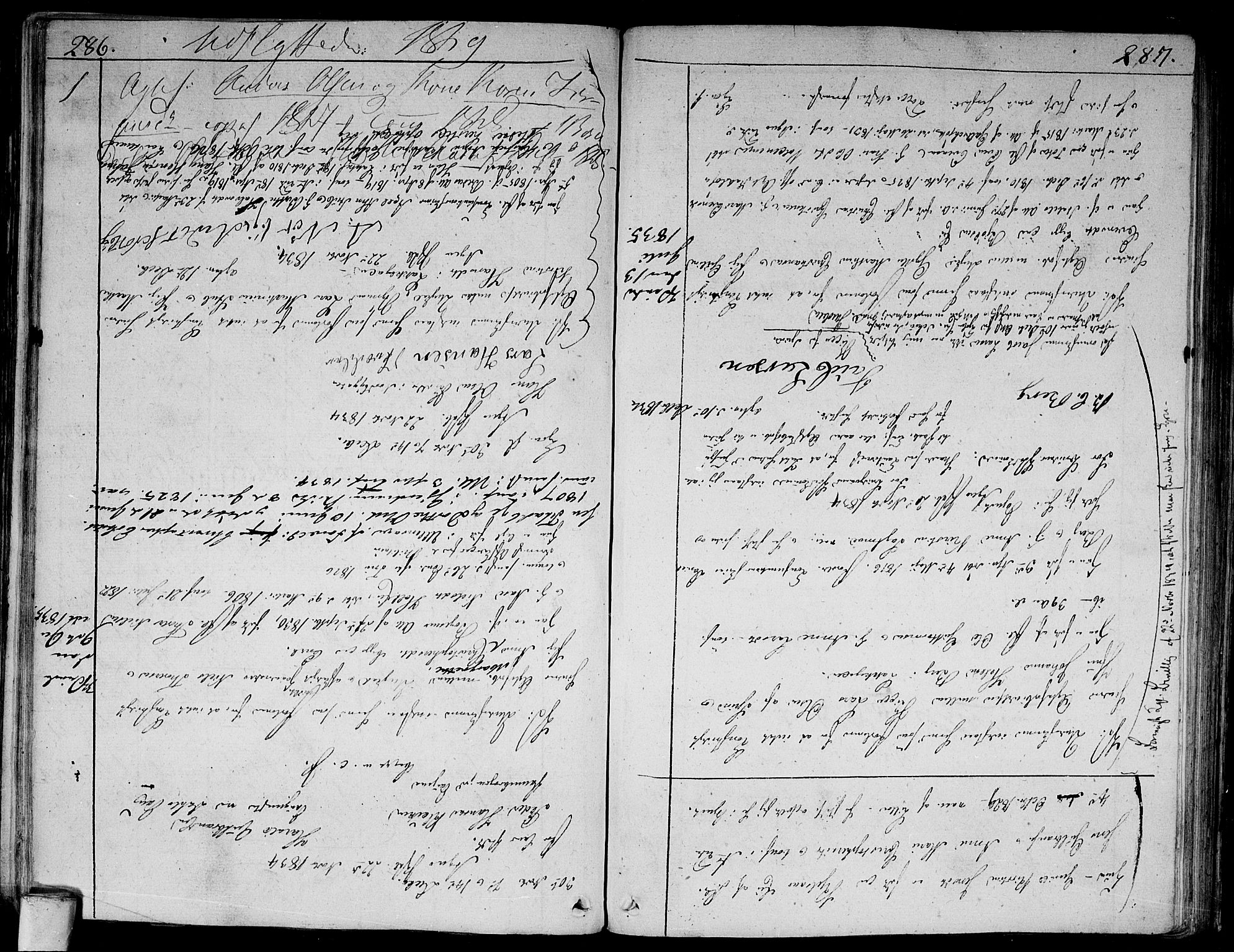 Aker prestekontor kirkebøker, AV/SAO-A-10861/F/L0014b: Parish register (official) no. 14B, 1820-1834, p. 286-287