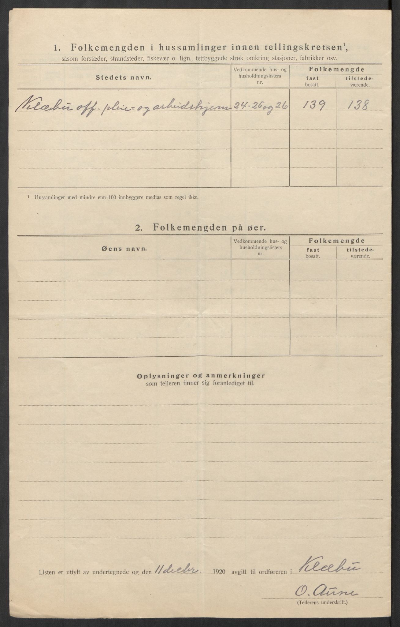 SAT, 1920 census for Klæbu, 1920, p. 35