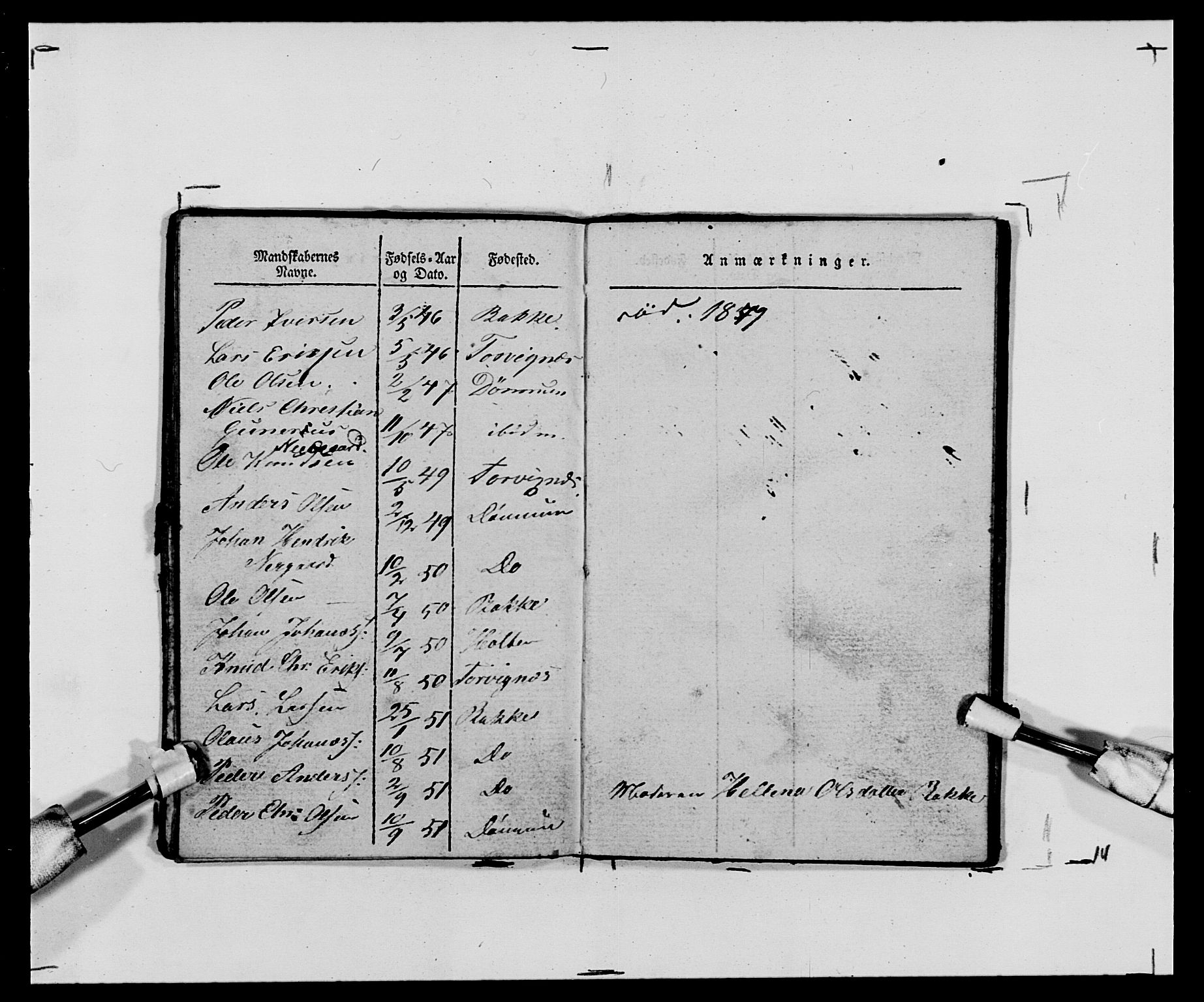 Generalitets- og kommissariatskollegiet, Det kongelige norske kommissariatskollegium, AV/RA-EA-5420/E/Eh/L0120: Tingvollske kompani, 1850-1870, p. 127