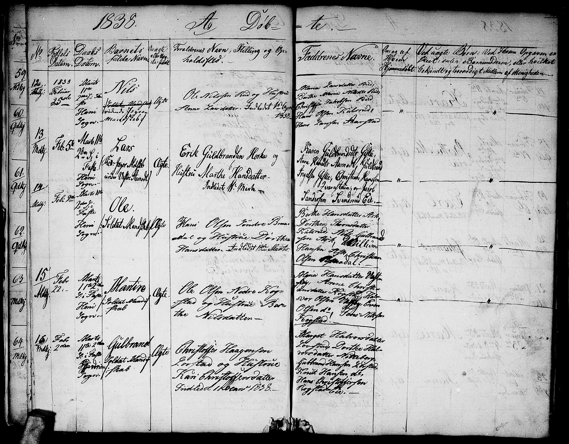 Gjerdrum prestekontor Kirkebøker, AV/SAO-A-10412b/G/Ga/L0002: Parish register (copy) no. I 2, 1836-1850, p. 13