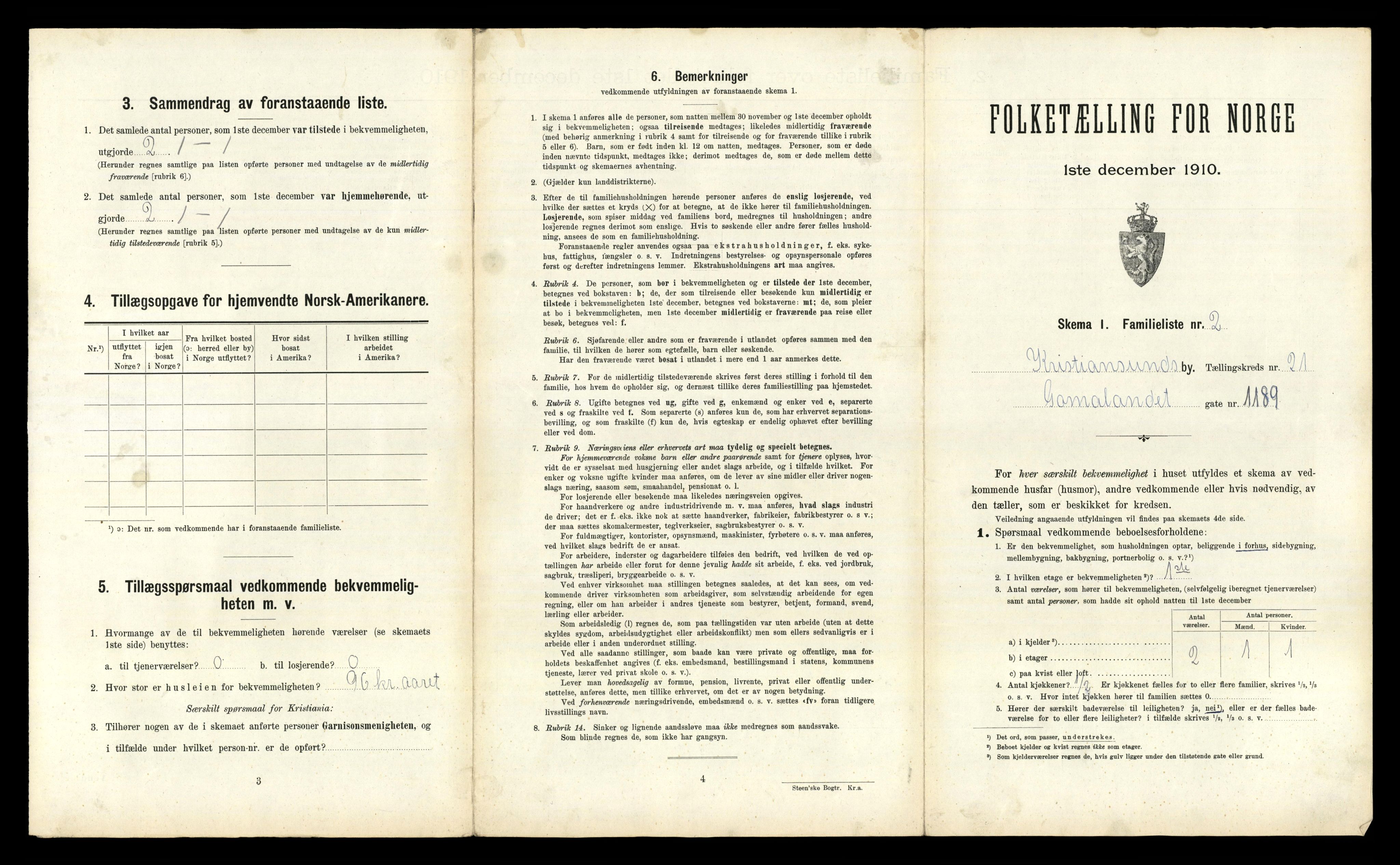 RA, 1910 census for Kristiansund, 1910, p. 7877