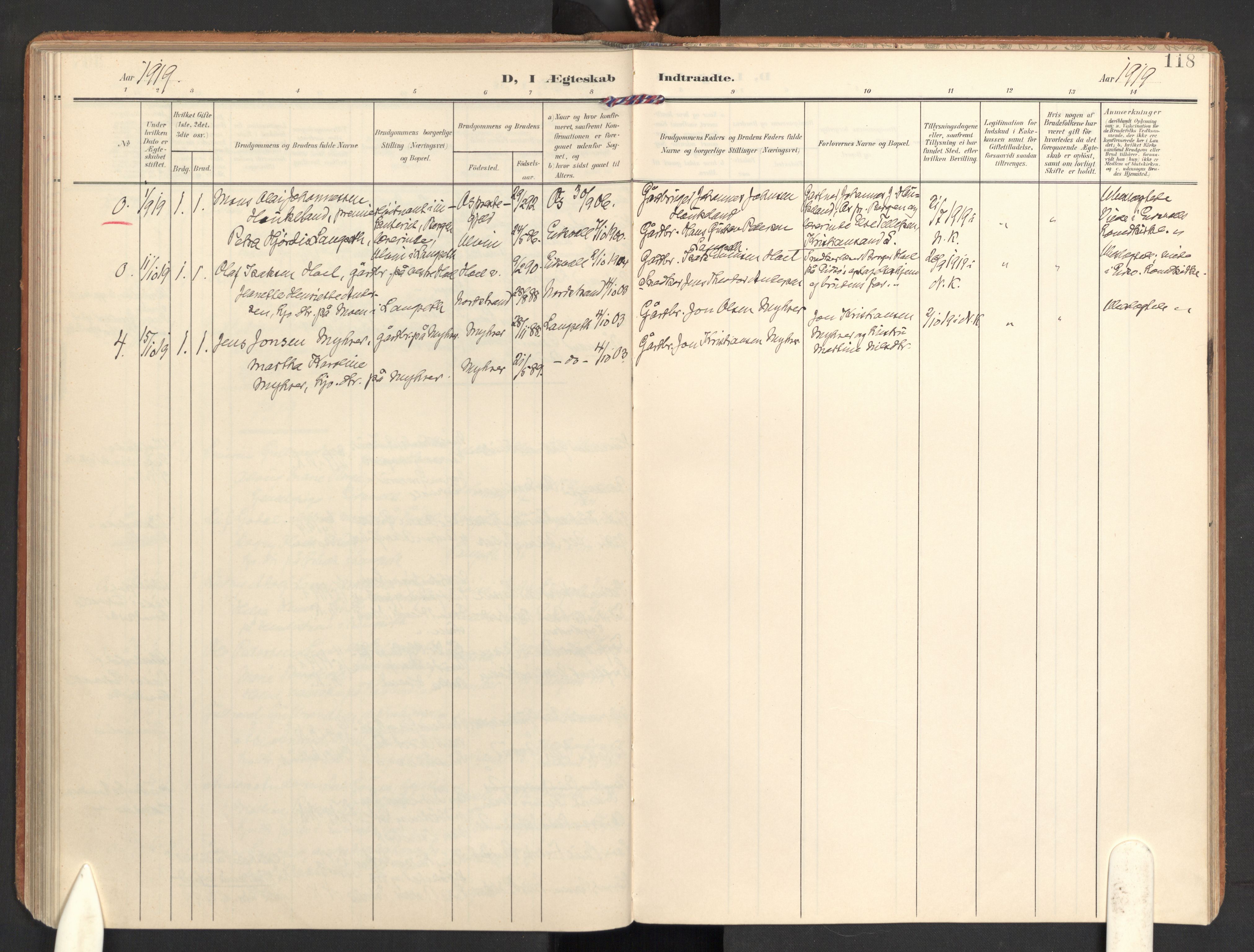 Eidsvoll prestekontor Kirkebøker, AV/SAO-A-10888/G/Gb/L0003: Parish register (copy) no. II 3, 1908-1919, p. 118