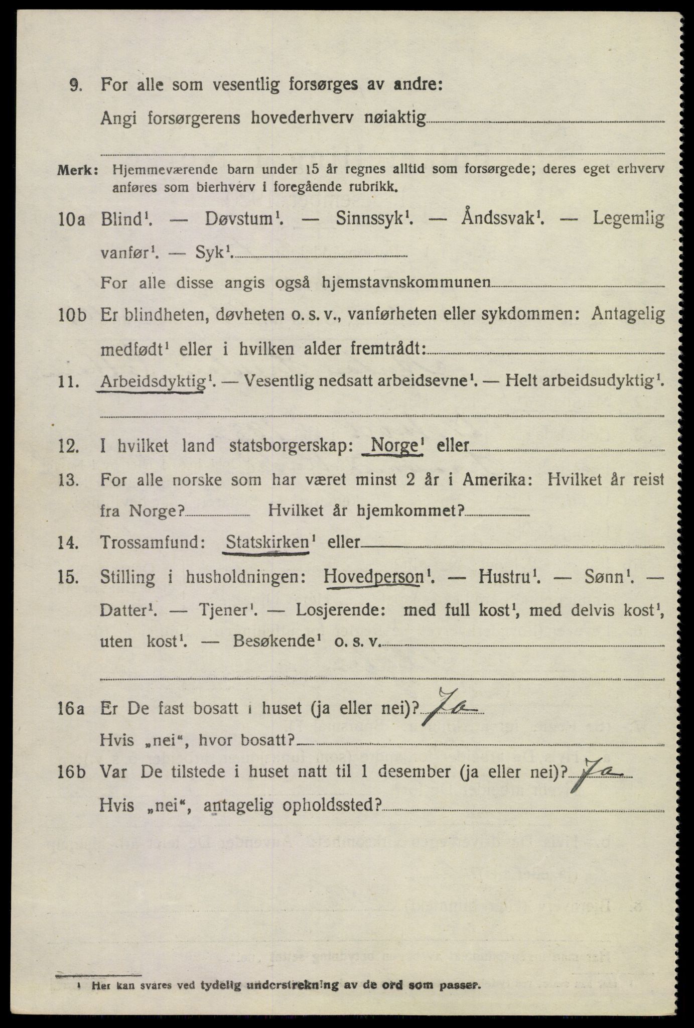 SAKO, 1920 census for Sandeherred, 1920, p. 18089