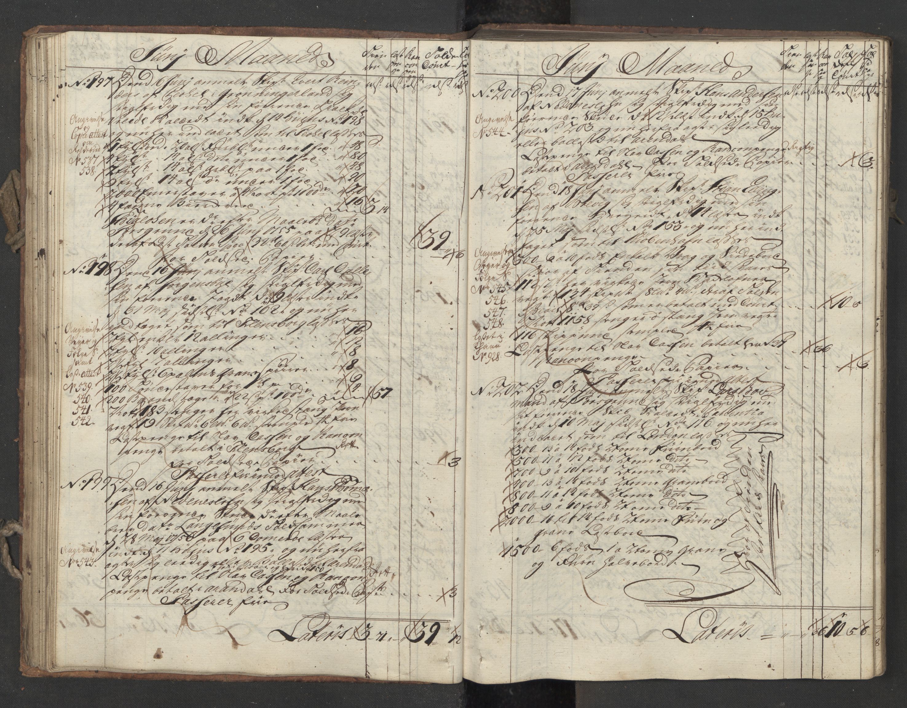 Generaltollkammeret, tollregnskaper, AV/RA-EA-5490/R12/L0029/0001: Tollregnskaper Langesund / Utgående hovedtollbok, 1756, p. 48b-49a