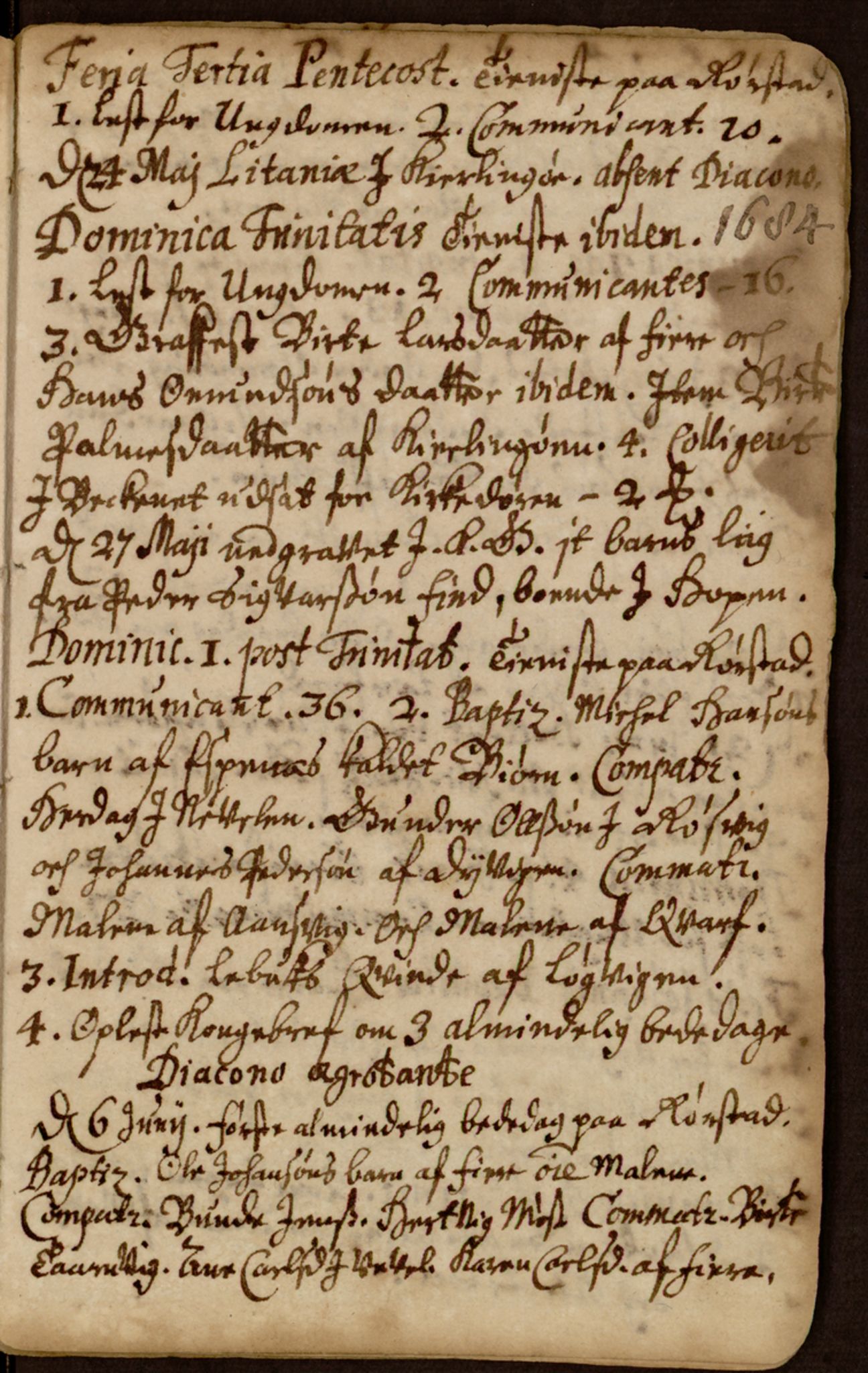 Spesialsamlingene, NTNU/SPESIALSAMLINGENE/M/XA-Oct-90: Other parish register no. XA Oct. 90, 1683-1685