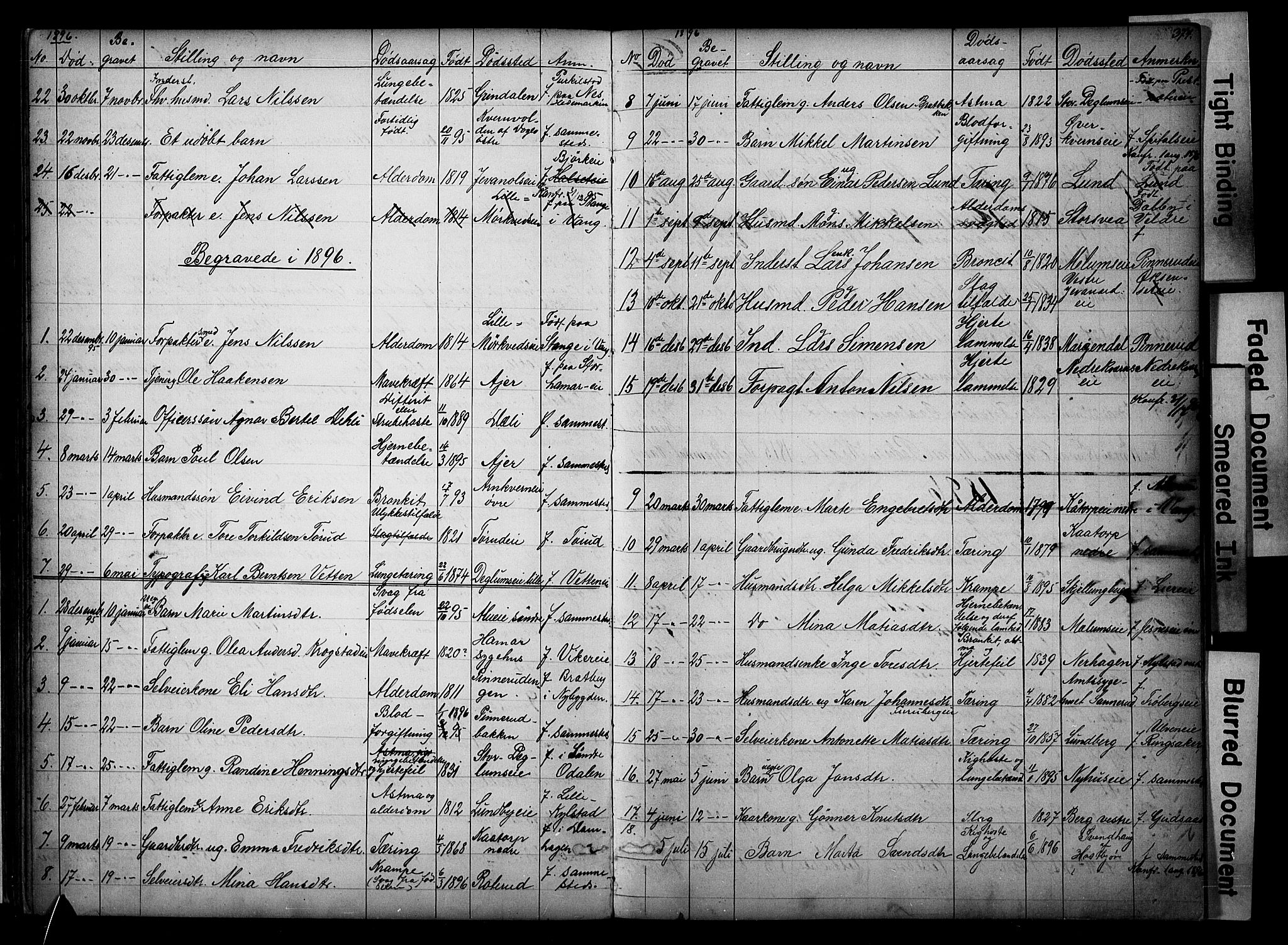 Vang prestekontor, Hedmark, SAH/PREST-008/H/Ha/Hab/L0018: Parish register (copy) no. 18, 1871-1903, p. 374
