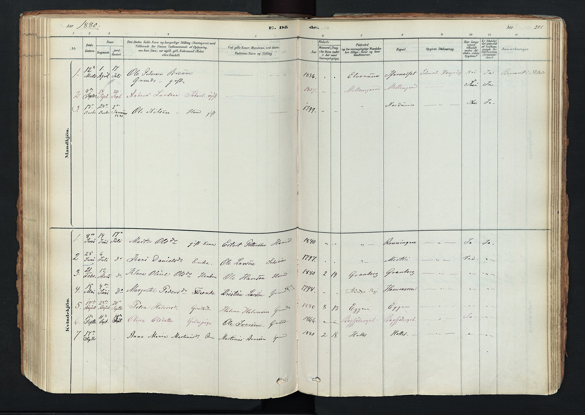 Trysil prestekontor, AV/SAH-PREST-046/H/Ha/Haa/L0011: Parish register (official) no. 11, 1878-1912, p. 201