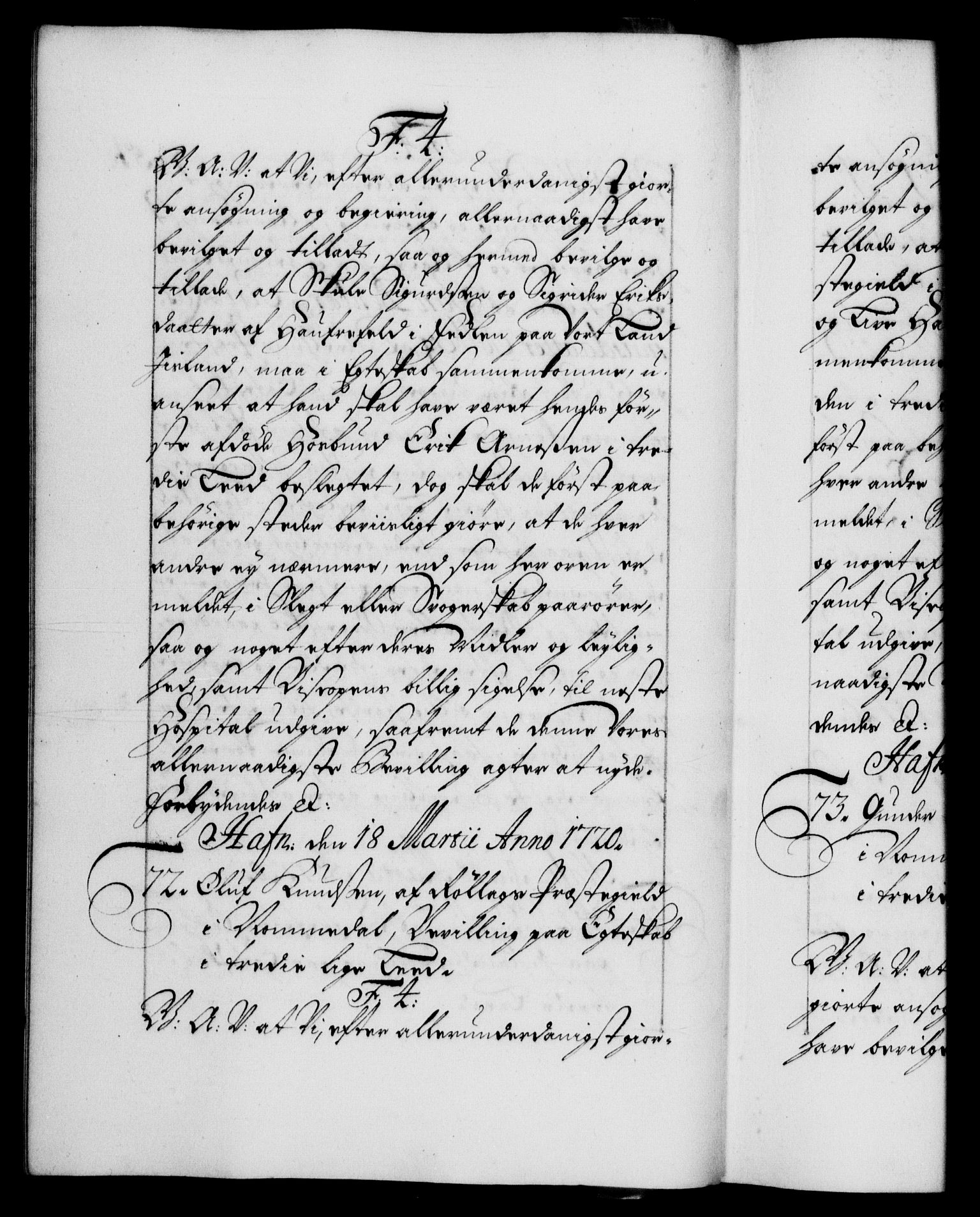 Danske Kanselli 1572-1799, AV/RA-EA-3023/F/Fc/Fca/Fcaa/L0023: Norske registre, 1720-1722, p. 51b