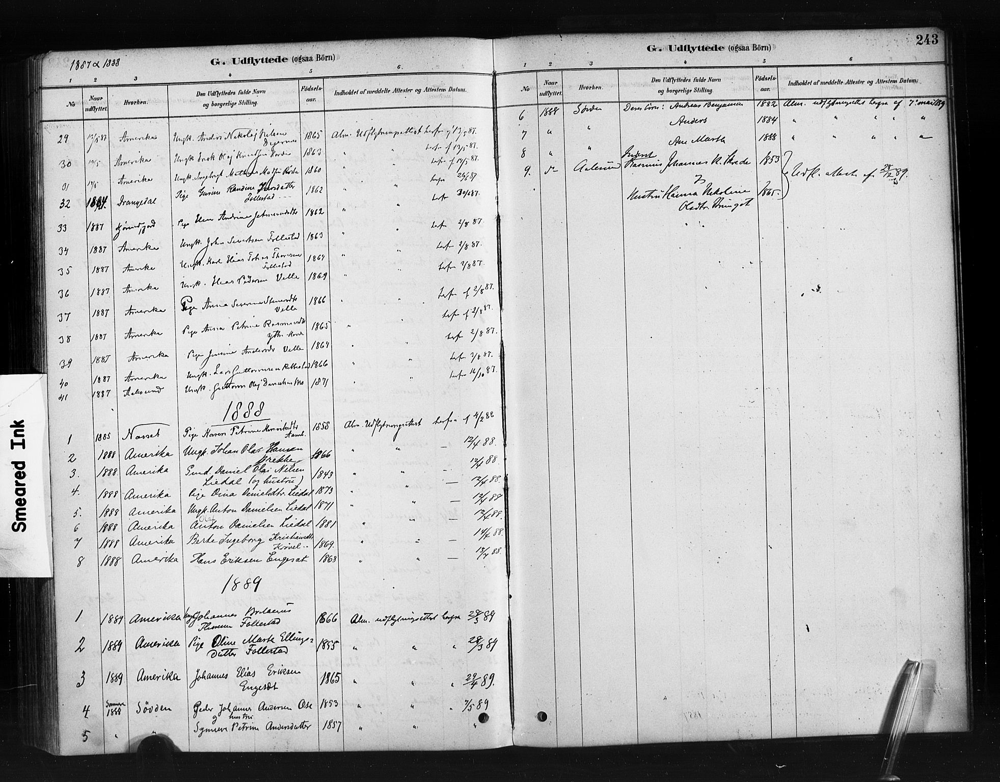 Ministerialprotokoller, klokkerbøker og fødselsregistre - Møre og Romsdal, SAT/A-1454/513/L0176: Parish register (official) no. 513A03, 1877-1889, p. 243