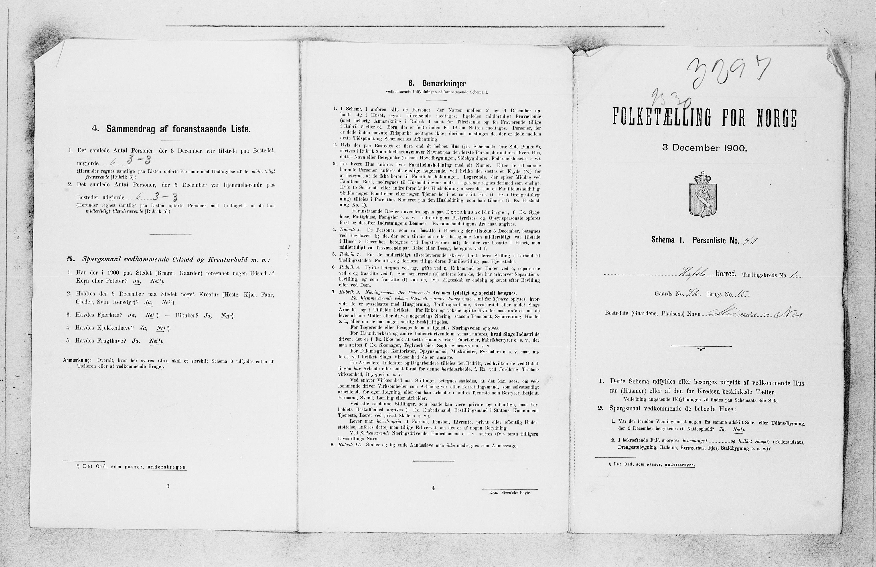 SAB, 1900 census for Hafslo, 1900, p. 26