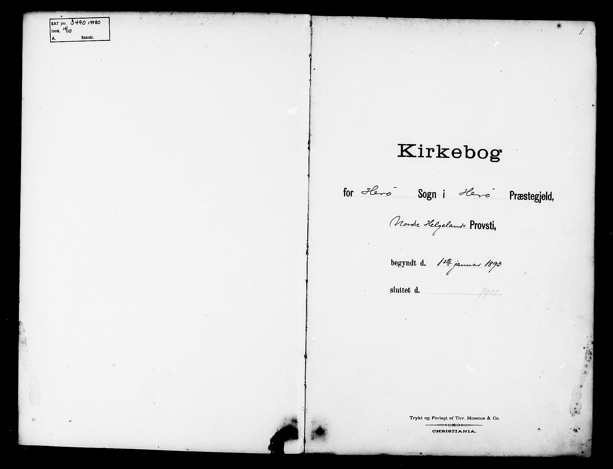 Ministerialprotokoller, klokkerbøker og fødselsregistre - Nordland, SAT/A-1459/834/L0508: Parish register (official) no. 834A06, 1892-1901, p. 1