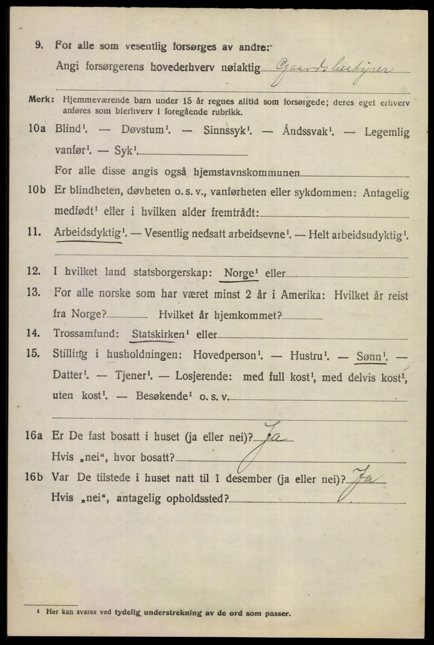 SAKO, 1920 census for Norderhov, 1920, p. 3849