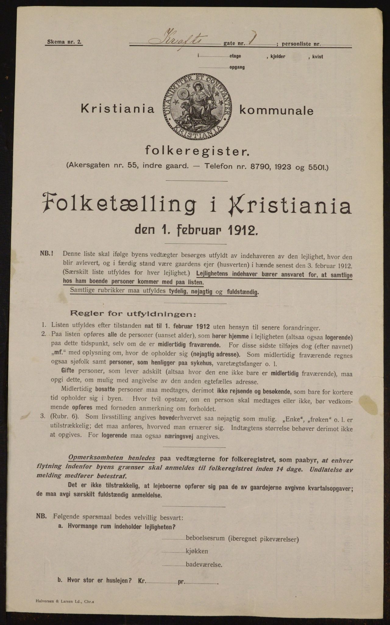 OBA, Municipal Census 1912 for Kristiania, 1912, p. 54186