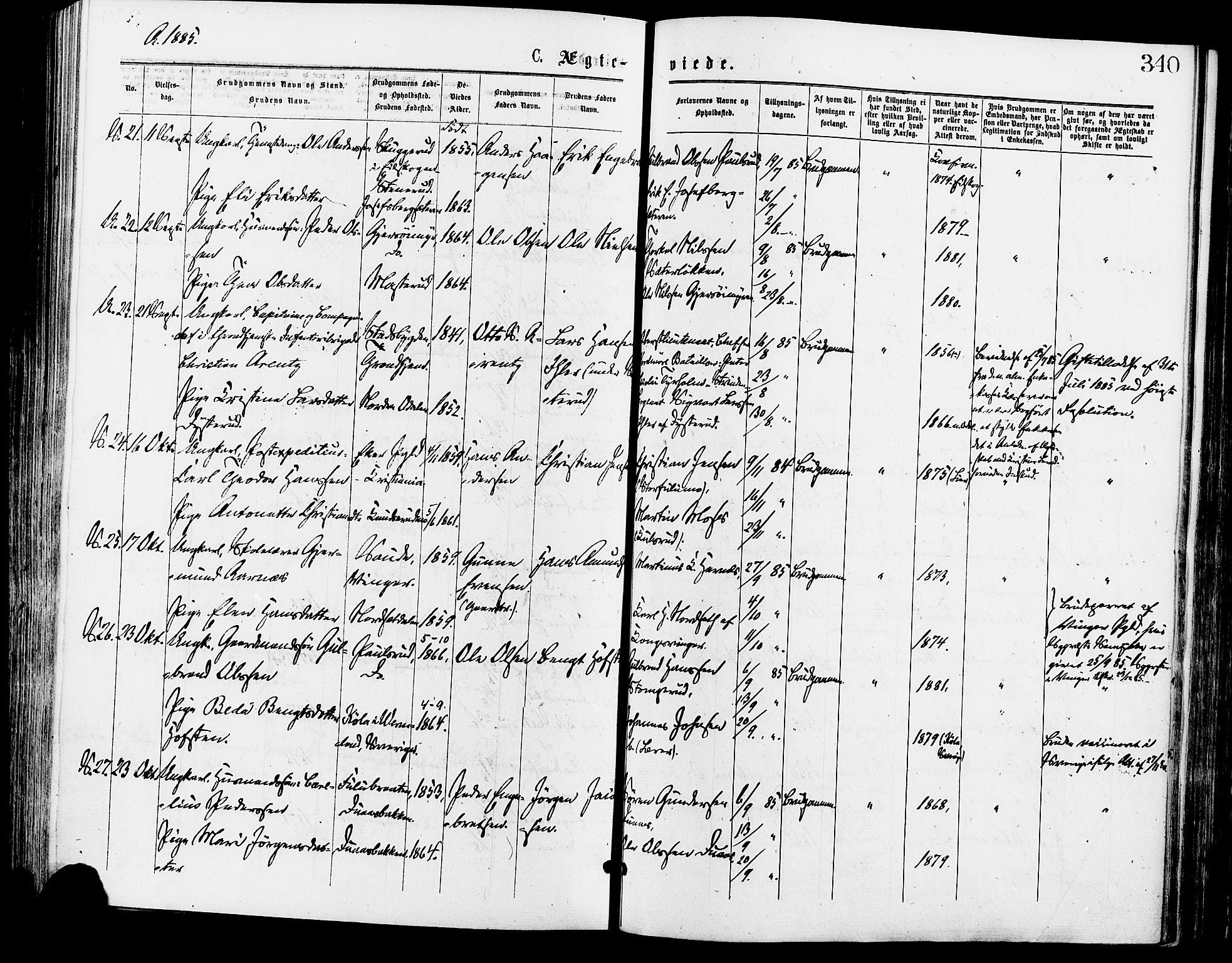 Sør-Odal prestekontor, SAH/PREST-030/H/Ha/Haa/L0005: Parish register (official) no. 5, 1876-1885, p. 340