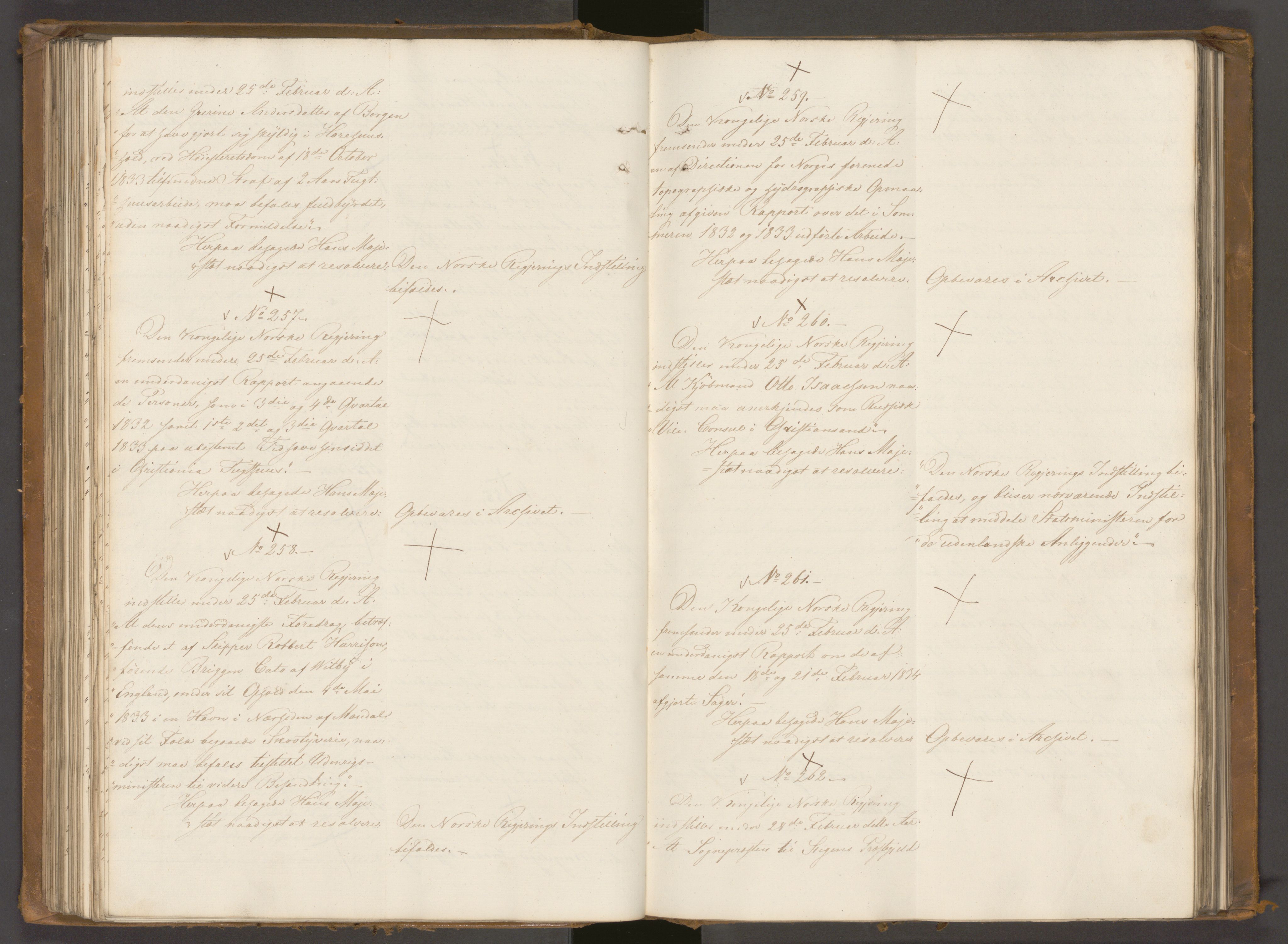 Statsrådssekretariatet, AV/RA-S-1001/A/Ab/L0038: Kgl. res. nr. 1-550, 1. halvår, 1834