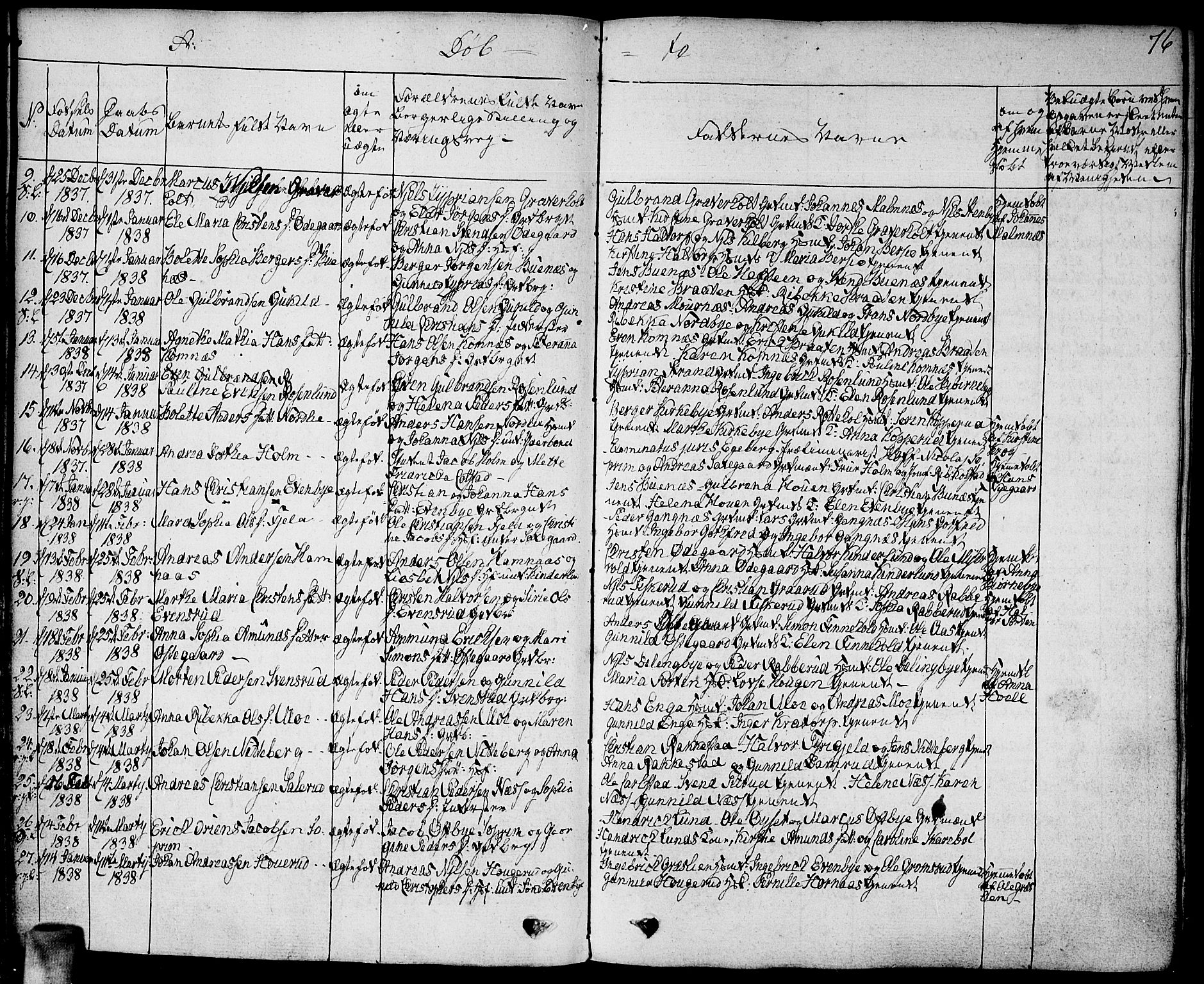 Høland prestekontor Kirkebøker, SAO/A-10346a/F/Fa/L0008: Parish register (official) no. I 8, 1827-1845, p. 76