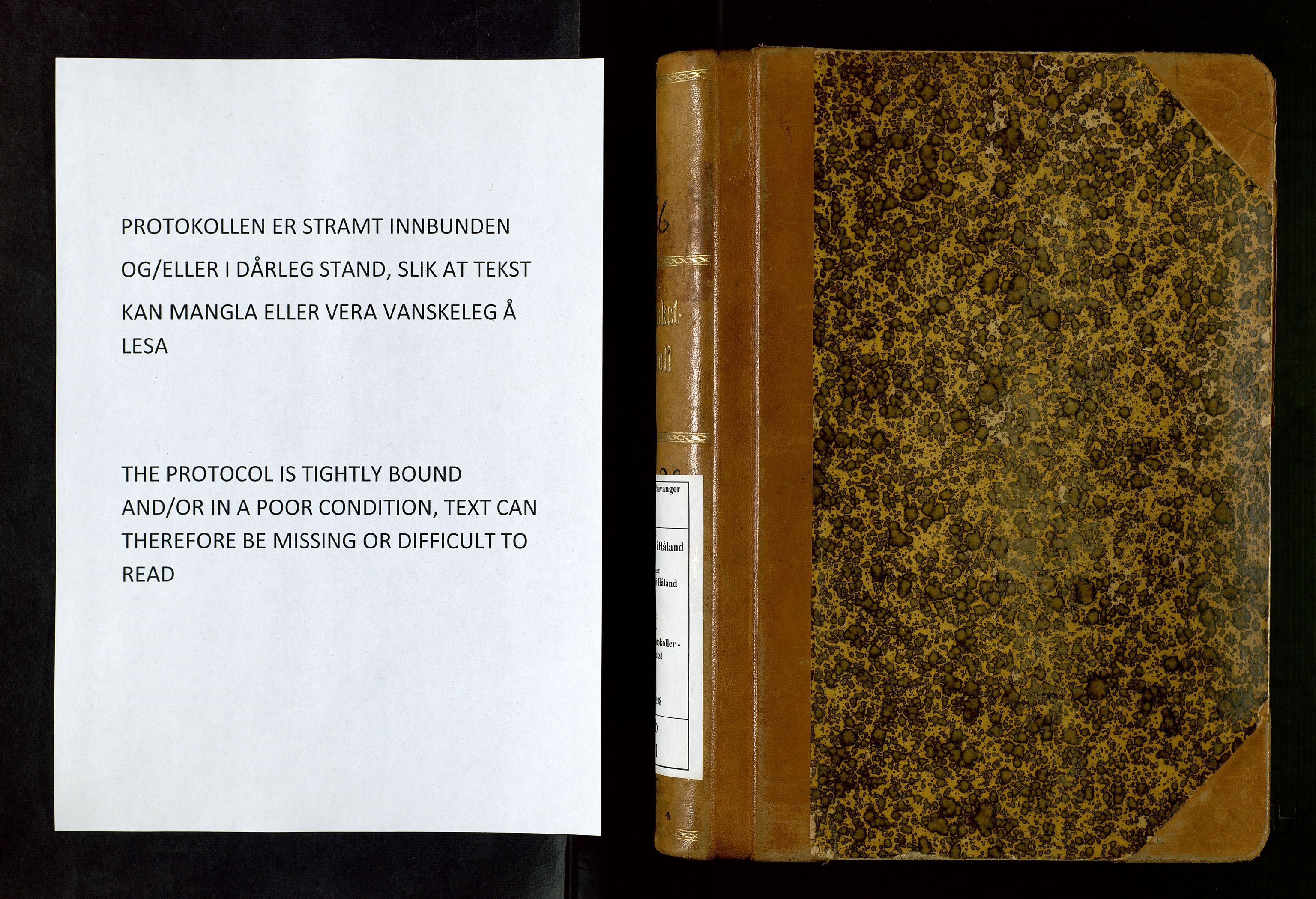 Håland lensmannskontor, AV/SAST-A-100100/Gob/L0011: "Brandtakstprotokoll" - skjematakst. Register i boken., 1936-1938