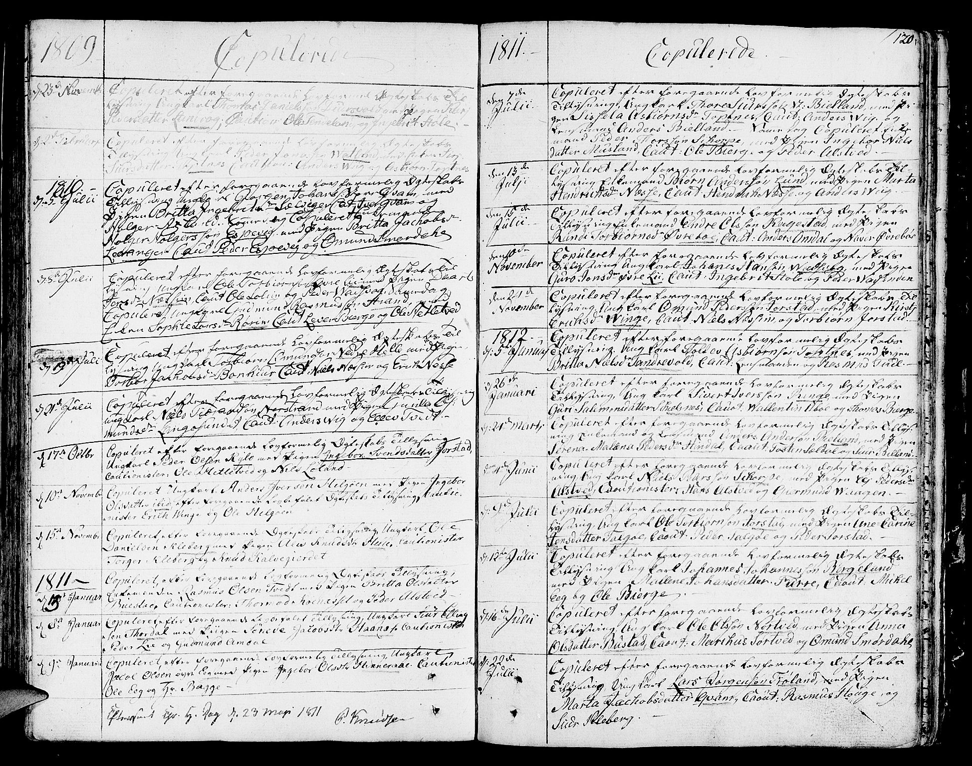 Nedstrand sokneprestkontor, SAST/A-101841/01/IV: Parish register (official) no. A 5, 1795-1816, p. 120