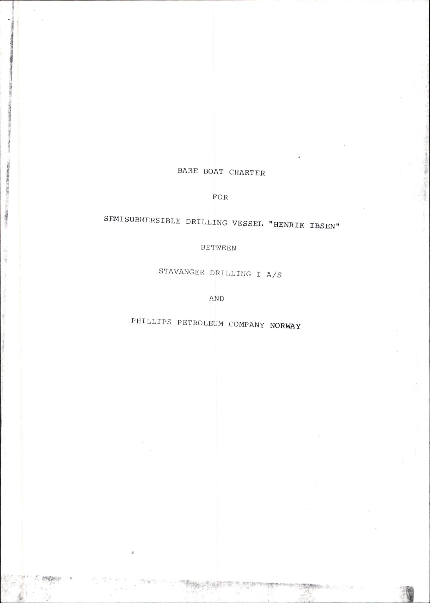 Pa 1503 - Stavanger Drilling AS, AV/SAST-A-101906/2/E/Ec/Eca/L0001: Korrespondanse med Phillips Petroleum Company, 1976-1984