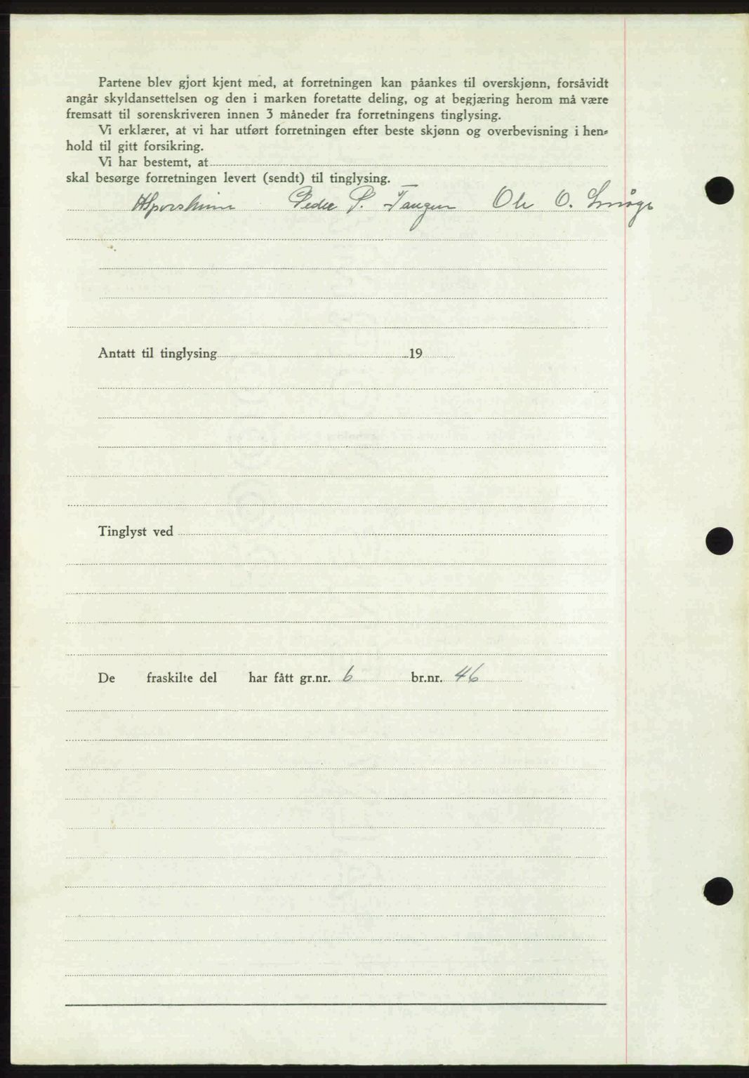 Romsdal sorenskriveri, SAT/A-4149/1/2/2C: Mortgage book no. A24, 1947-1947, Diary no: : 2246/1947
