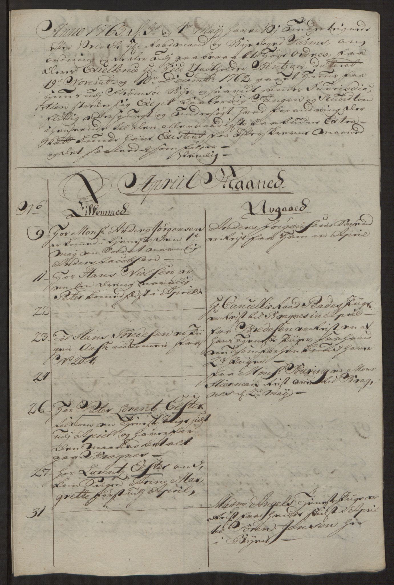 Rentekammeret inntil 1814, Reviderte regnskaper, Byregnskaper, AV/RA-EA-4066/R/Rg/L0144/0001: [G4] Kontribusjonsregnskap / Ekstraskatt, 1762-1767, p. 131